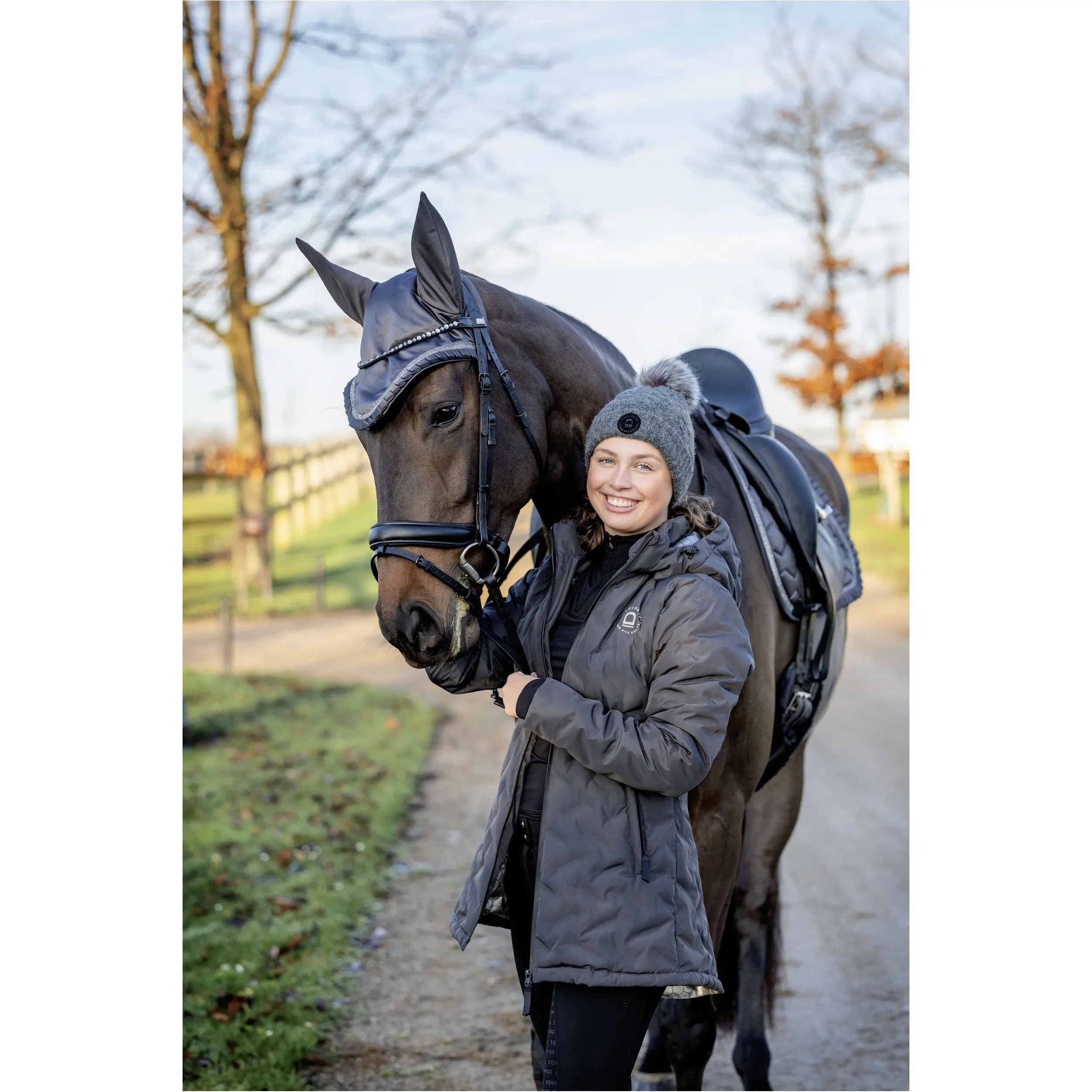 Winter Damen Strickmütze mit Pelz VASILI asphalt