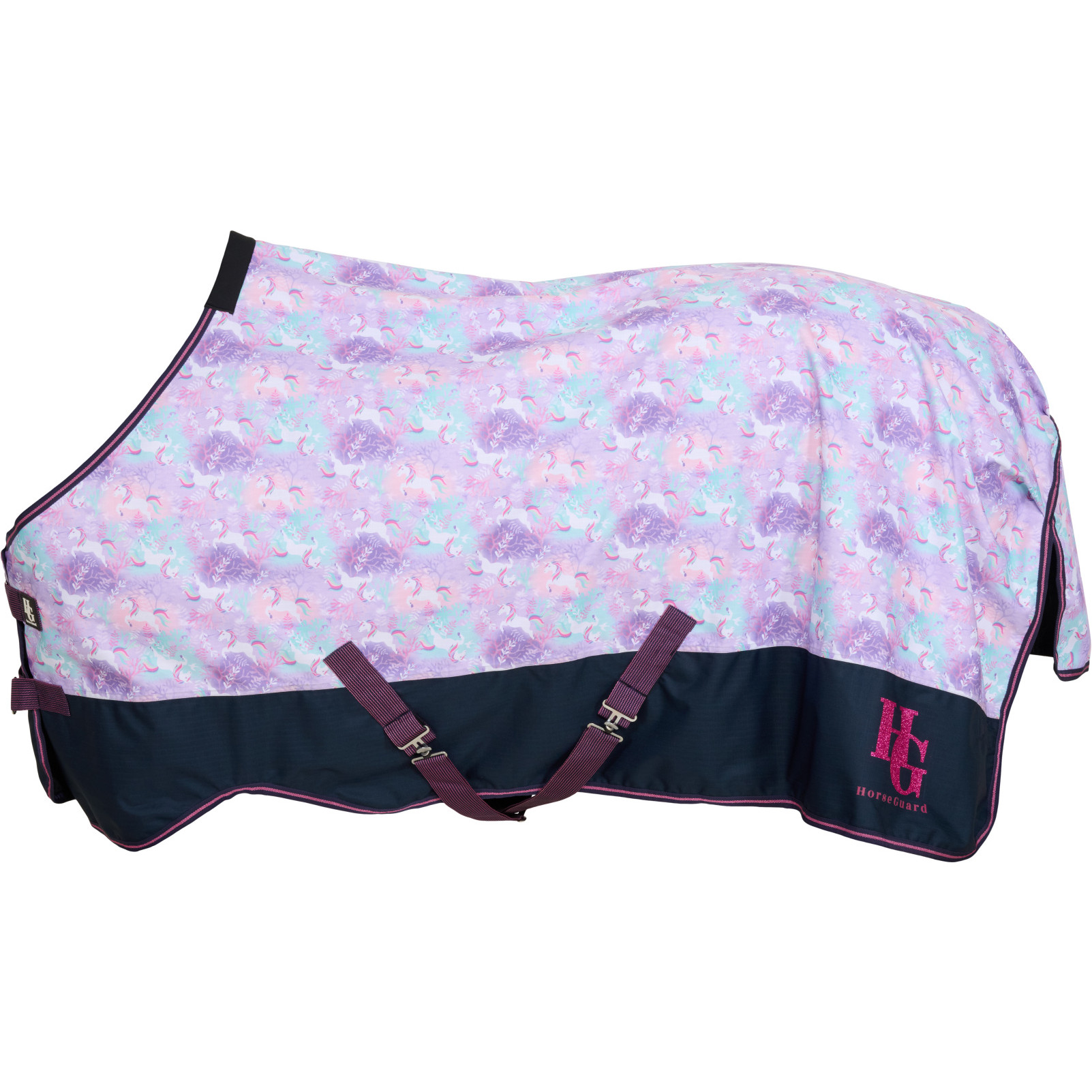 Turnoutdecke 600D JOSH UNICORN lavender