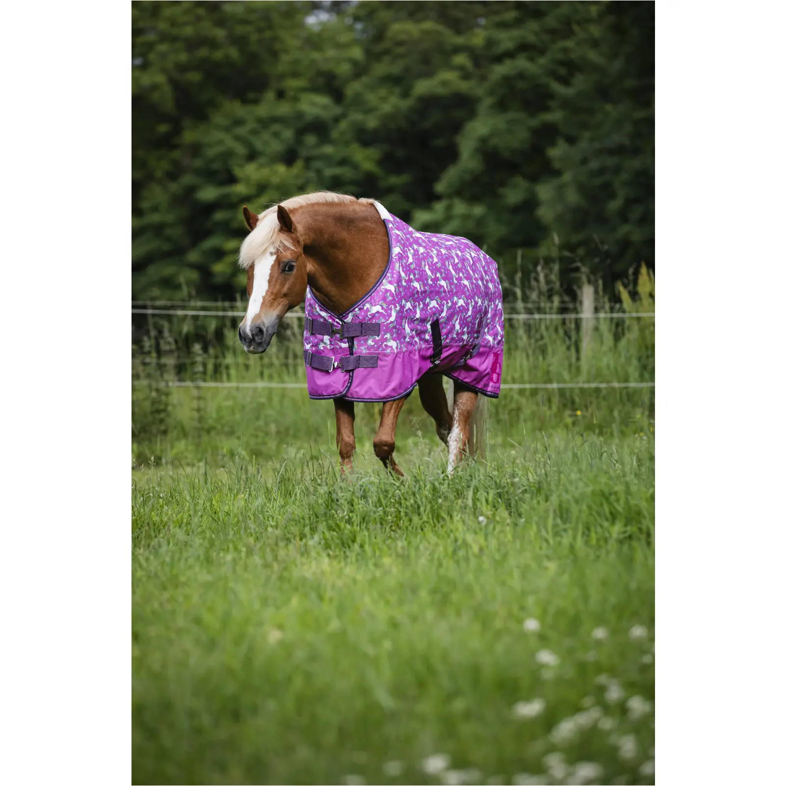 Turnoutdecke 600D JOSH UNICORN phlox pink