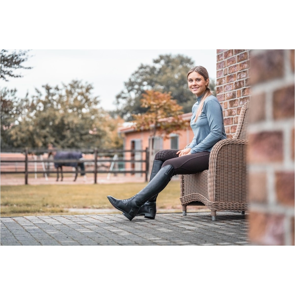 Damen Reitstiefel LEGACY VENTURA Echtleder schwarz