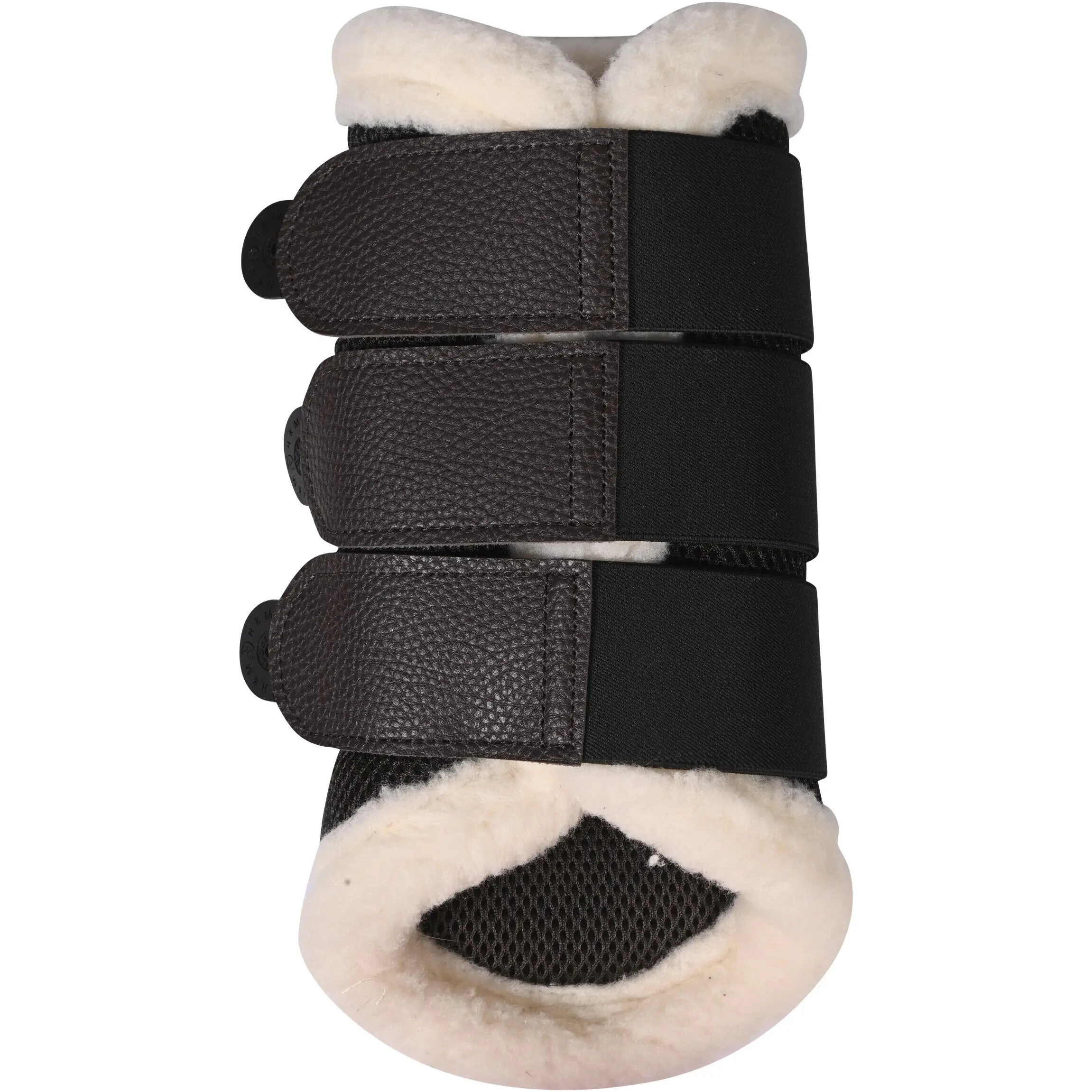 Gamaschen mit Fell COMFORT PREMIUM MESH dunkelbraun