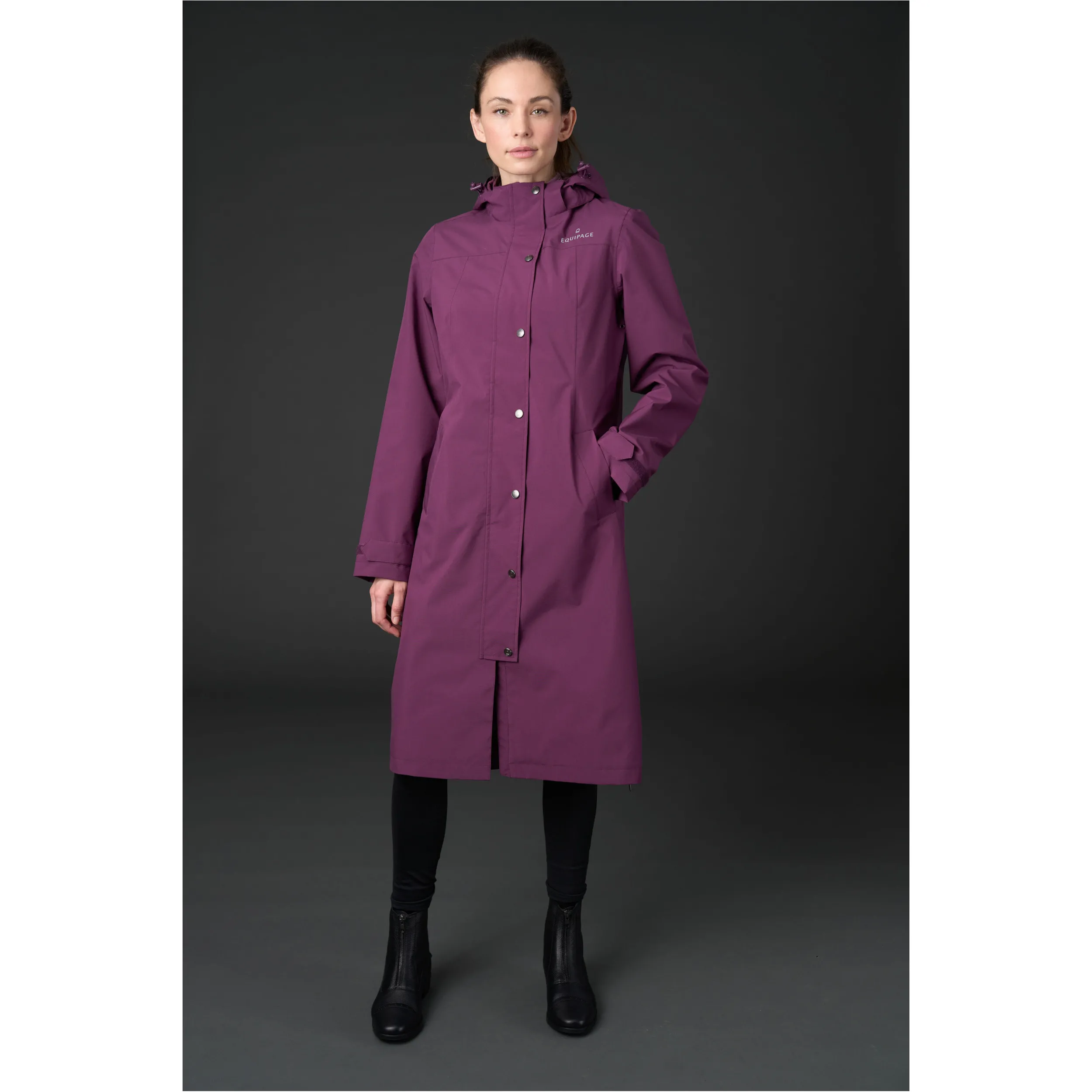 Damen Reitregenmantel HEAVEN italian plum