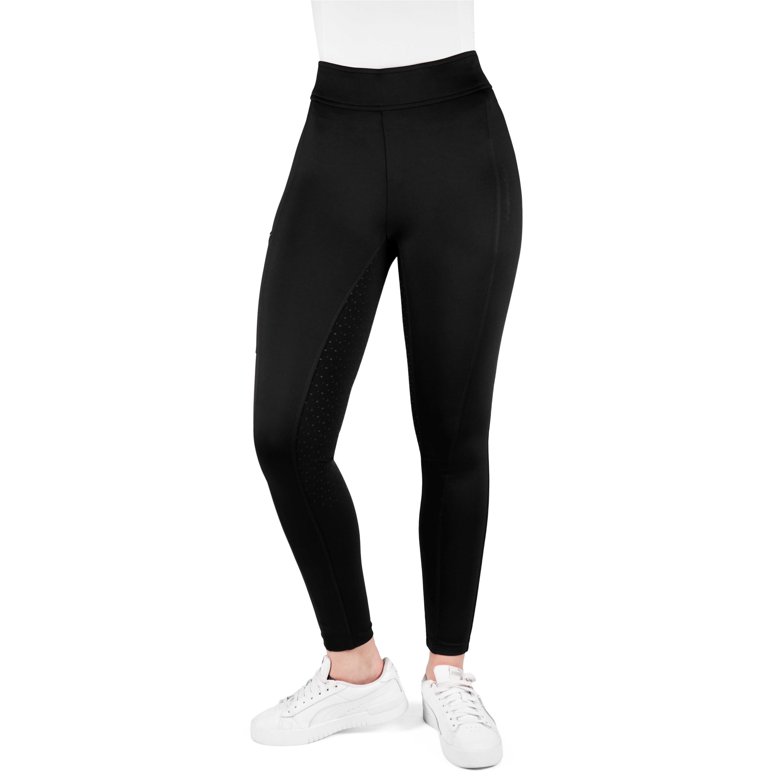 Damen Reitleggings Silikon Vollbesatz EK-BIRDY schwarz