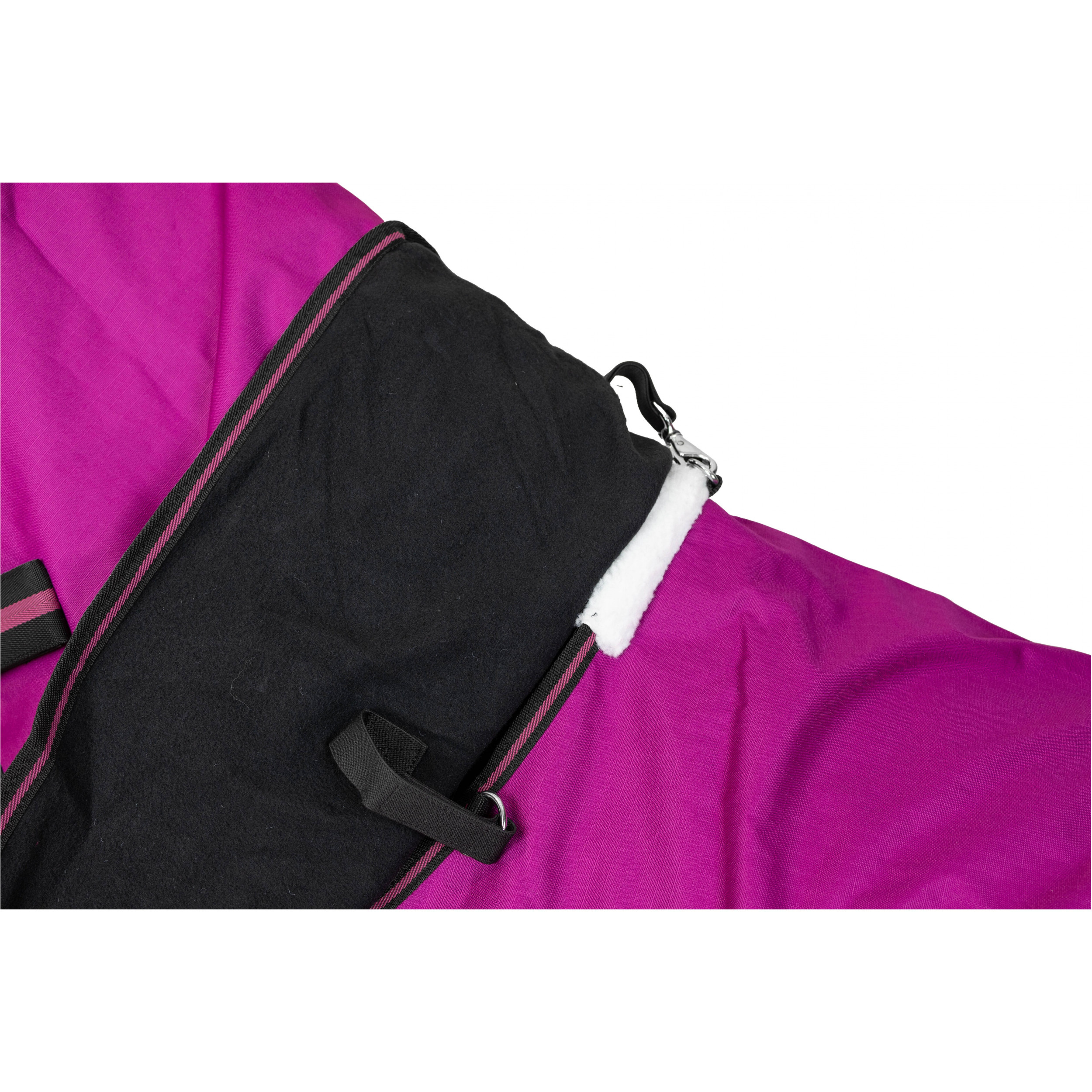 Weidedecke Full Neck Polarfleece 600D BASICLINE beere/schwarz