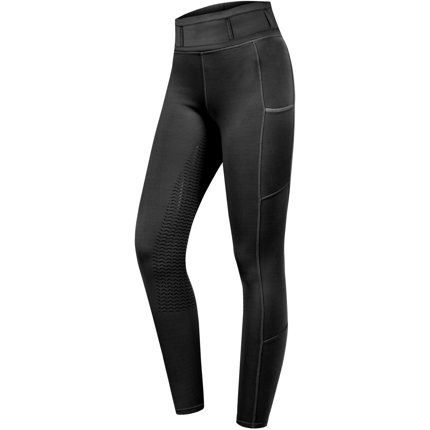 Damen Silikon Vollbesatz Reitleggings ELLA GLAM schwarz