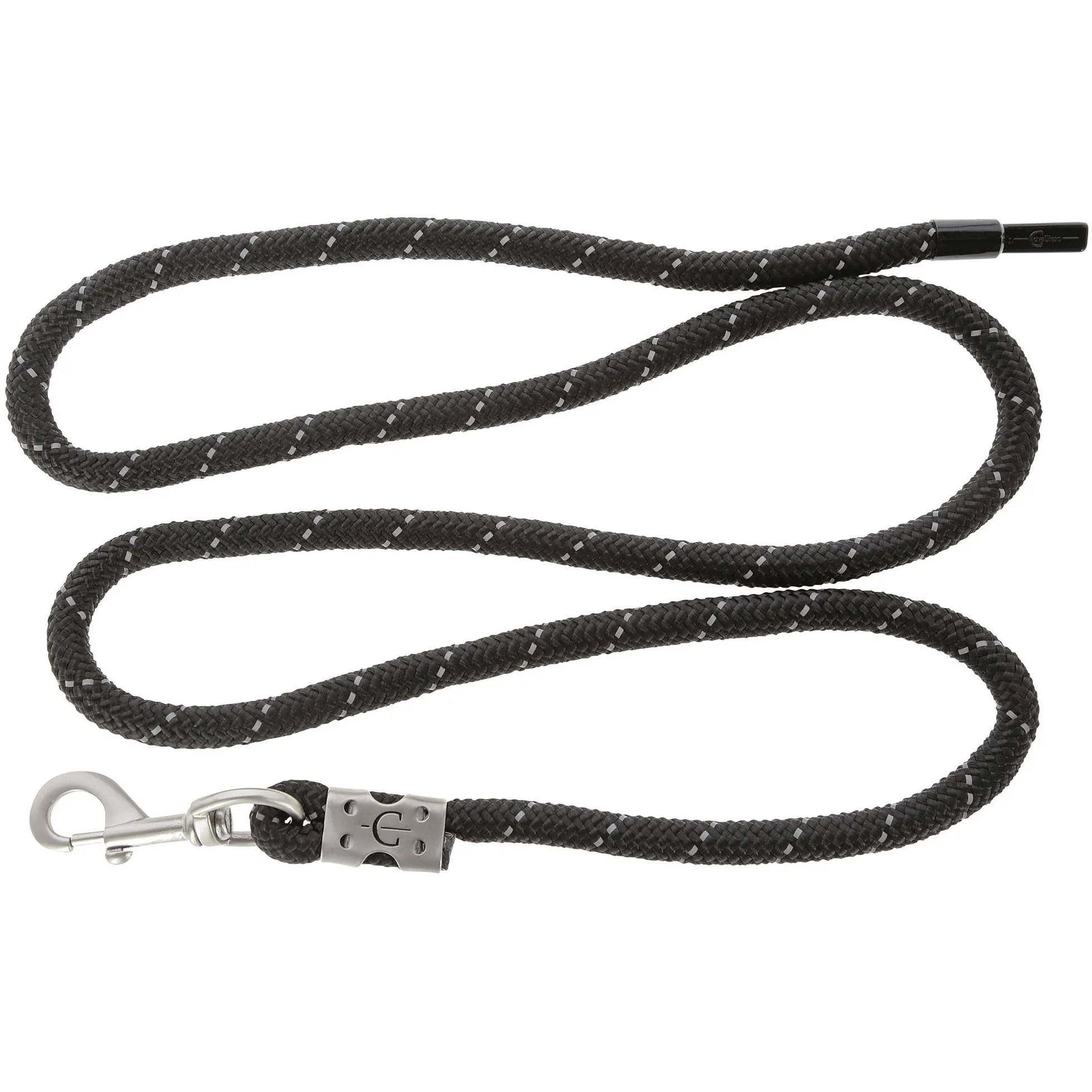 Führstrick mit Karabinerhaken REFLECTIVE black/silver