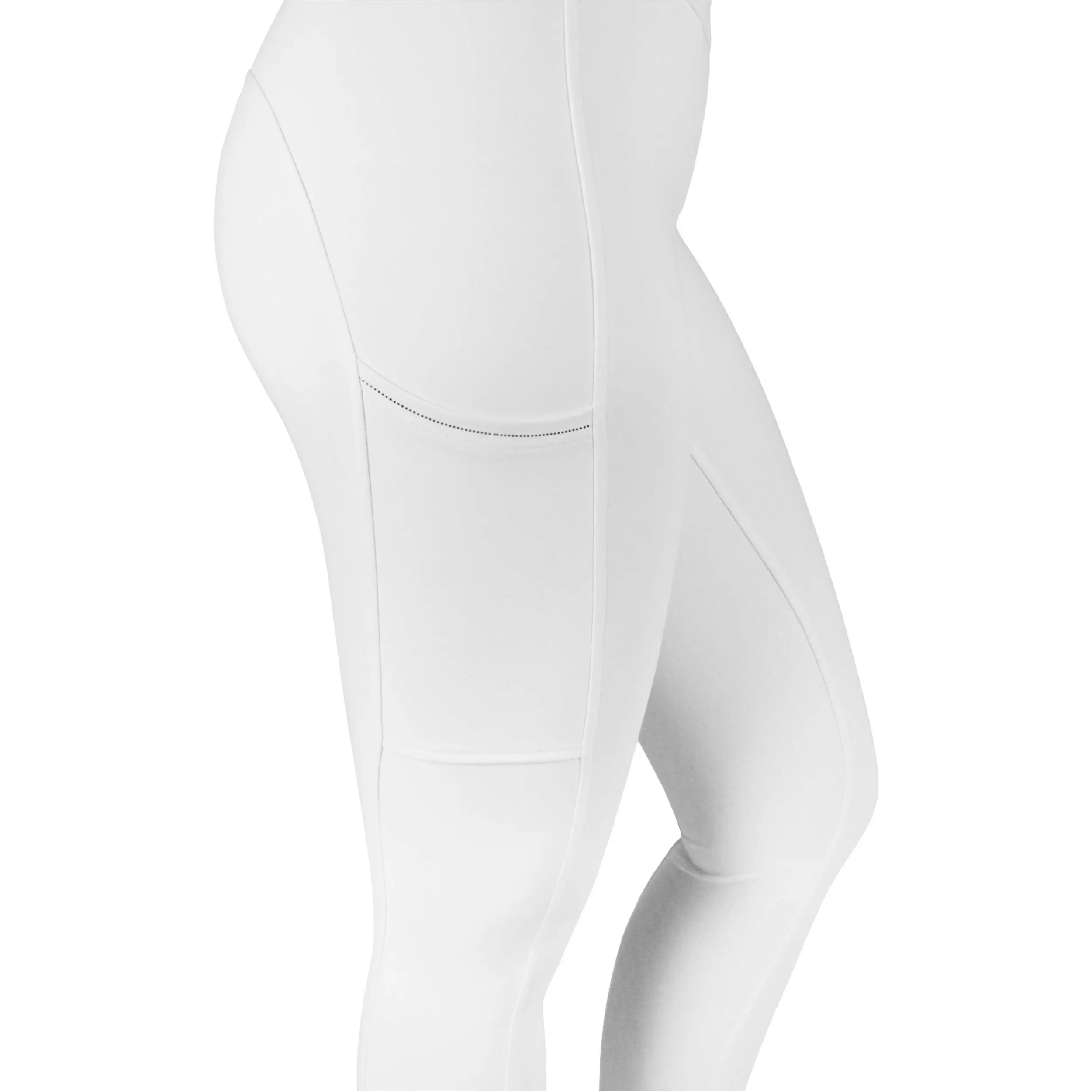Damen Reitleggings Silikon Vollbesatz EK-BIRDY weiß