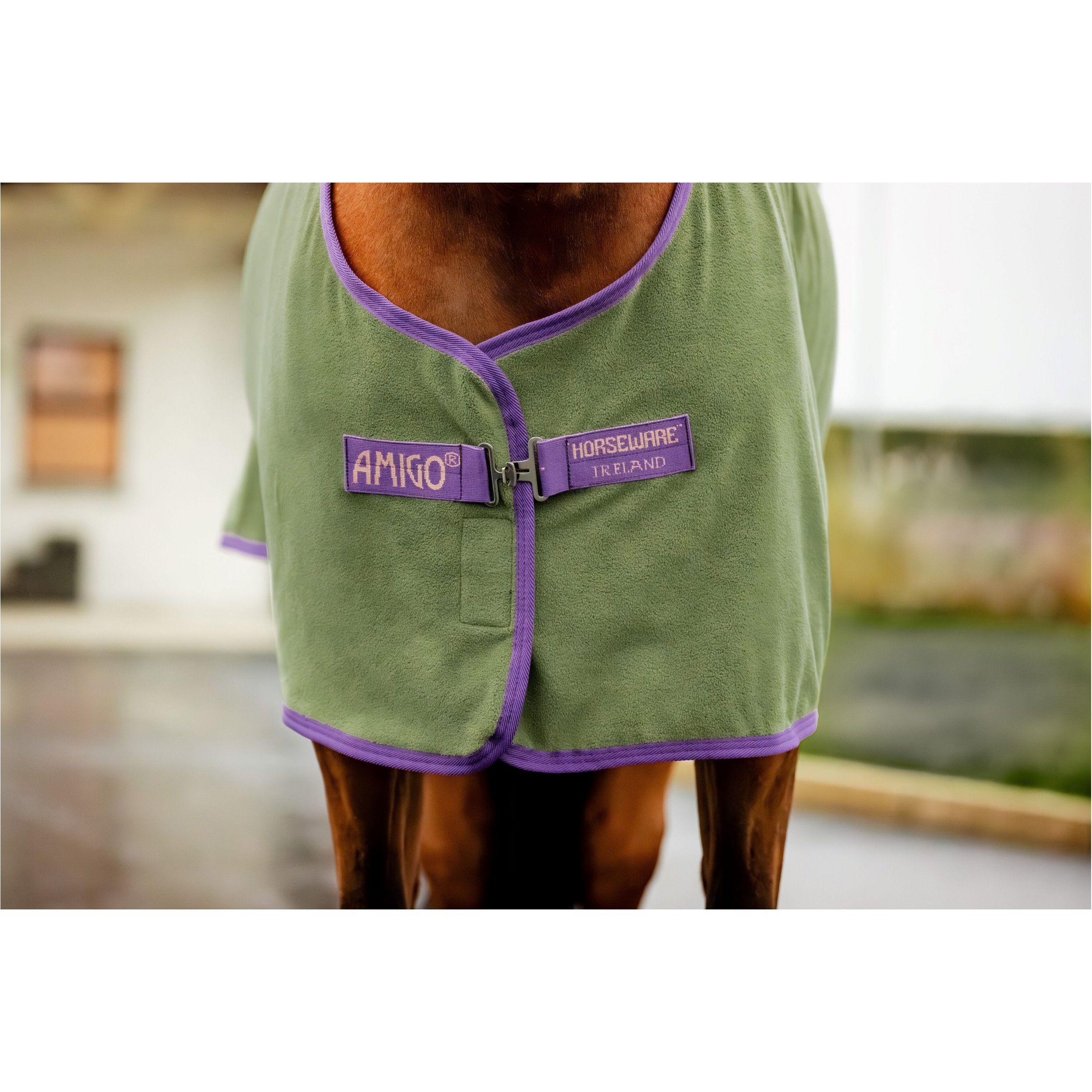 Abschwitzdecke AMIGO Fleece Cooler bramble/winterberry/taupe