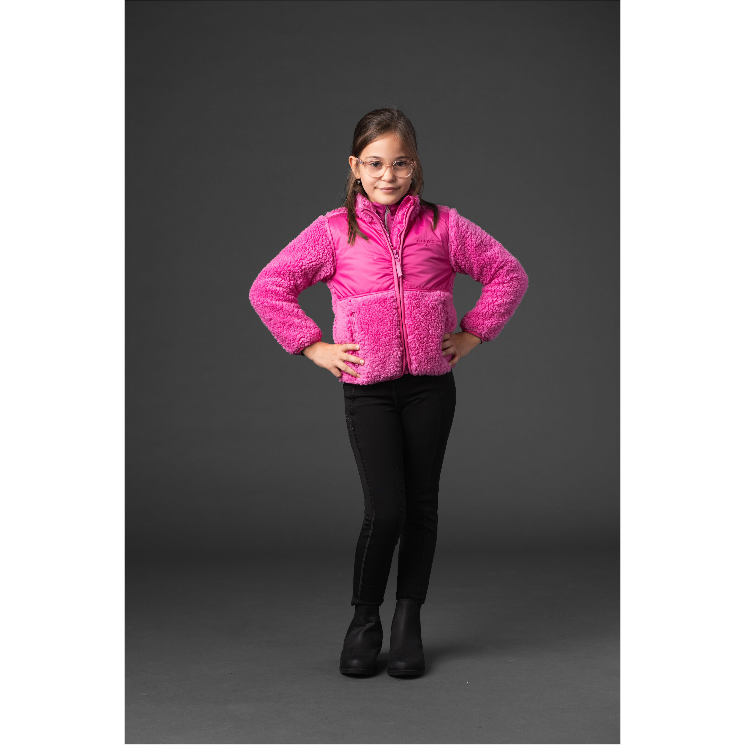 Kinder Teddyreitjacke VEGA phlox pink