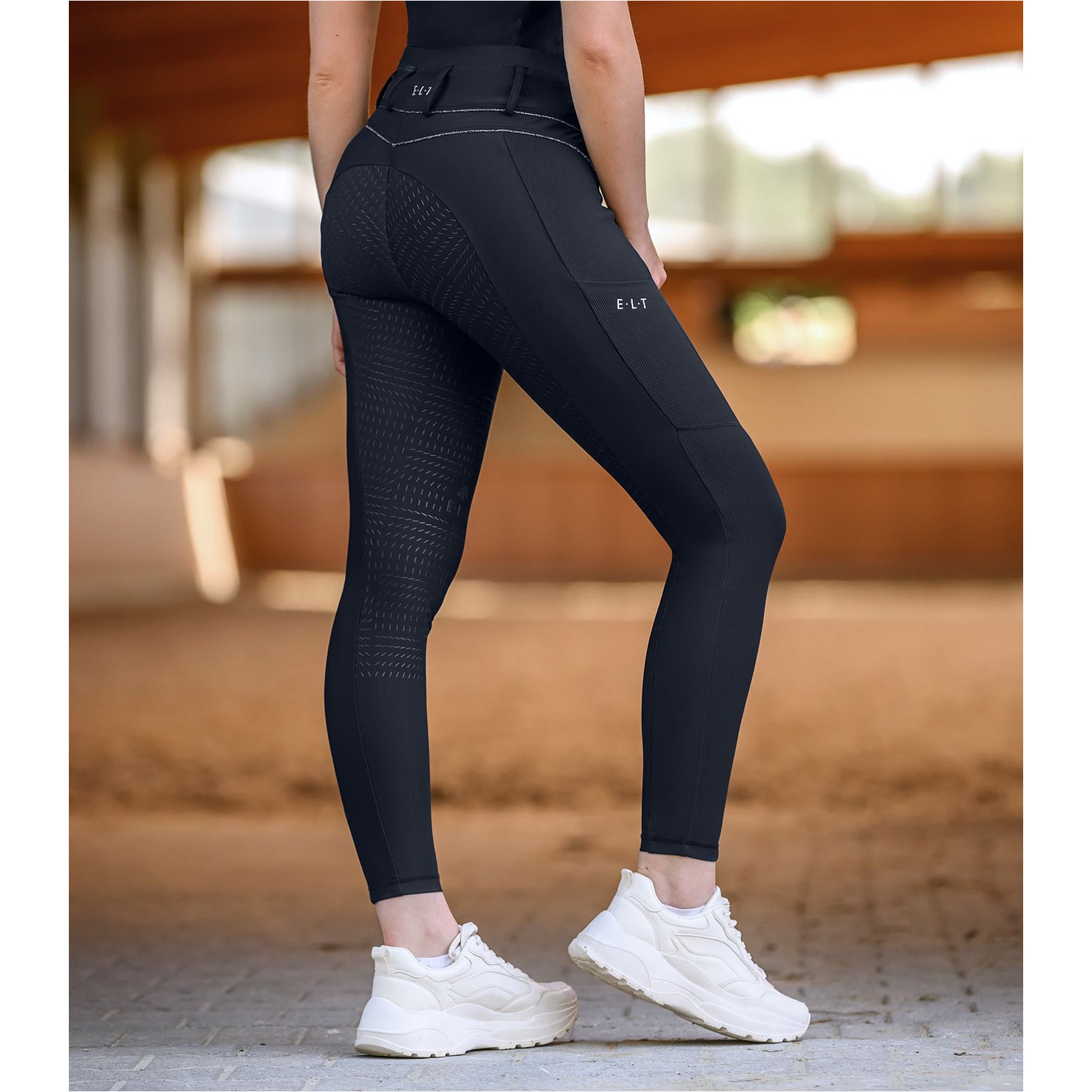 Damen Reitleggings Silikon Vollbesatz SUSANN tiefblau