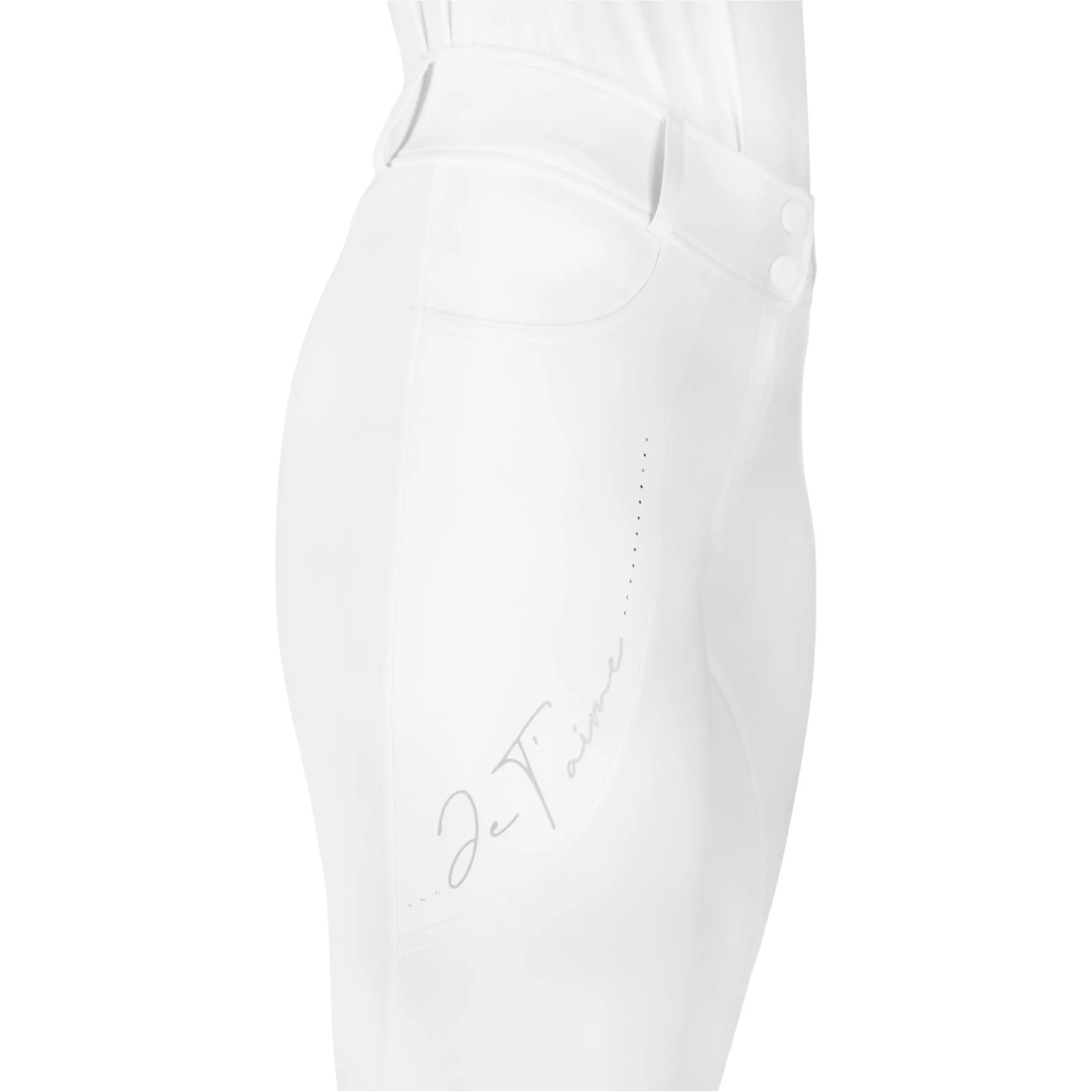 Damen Reithose Silikon Vollbesatz Je t’aime EK-ELSA weiß