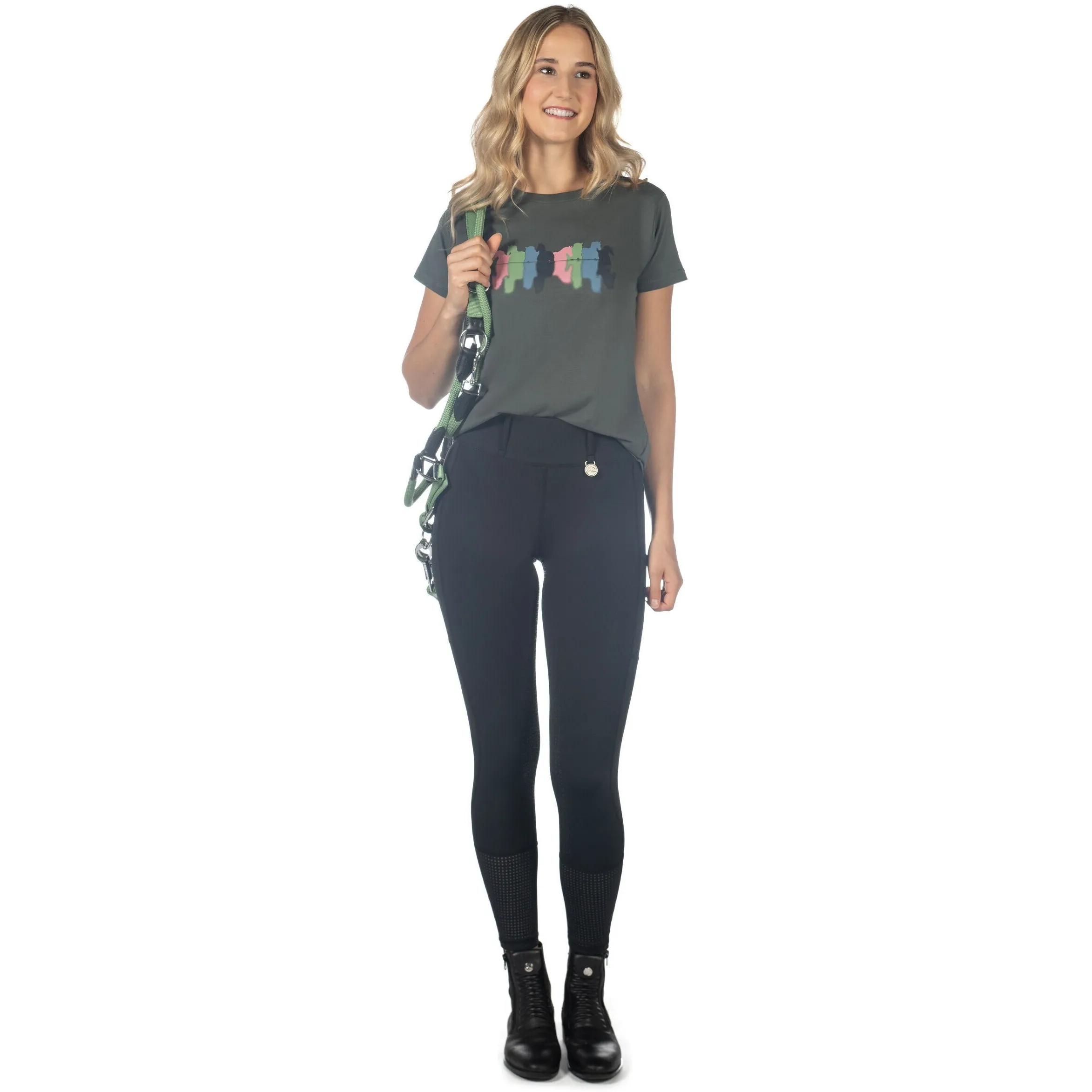 Damen T-Shirt MIRROR graugrün