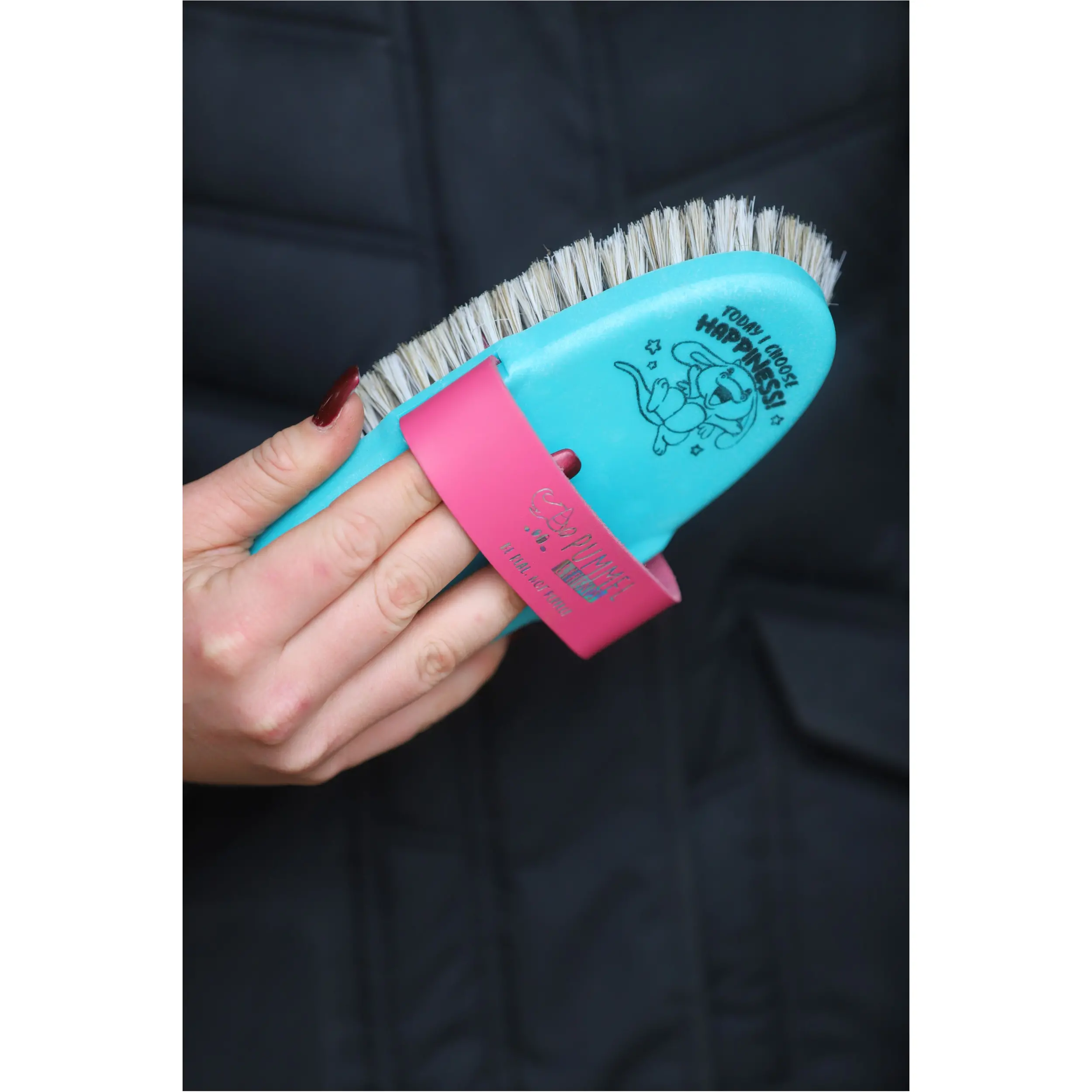 Fellbürste Pummel MOOH türkis/pink