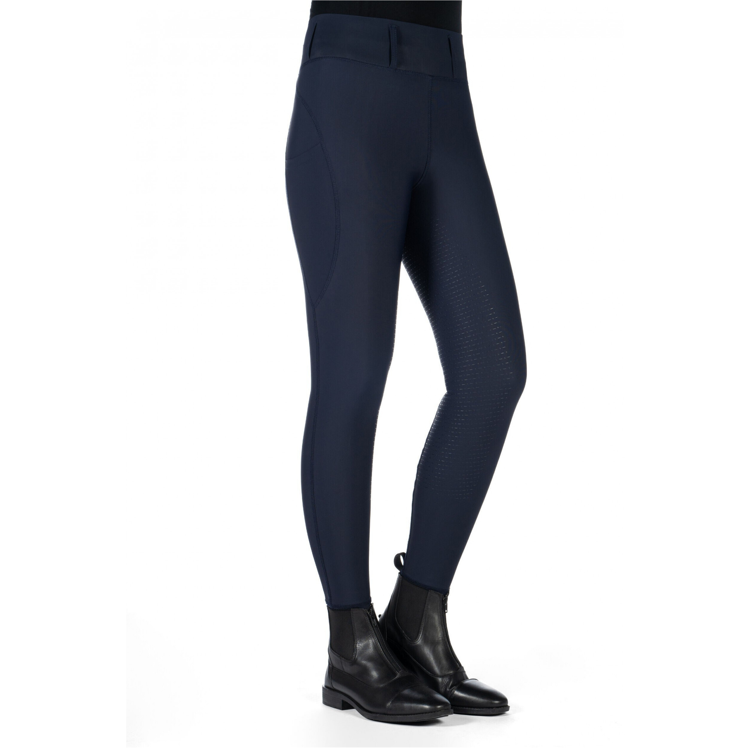 Kinder Reitleggings Silikon Vollbesatz JIL HIGH WAIST dunkelblau