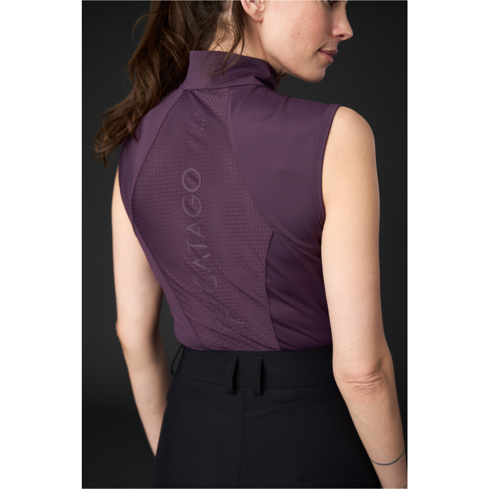 Damen Turniershirt Ärmellos TEODORA plum perfect