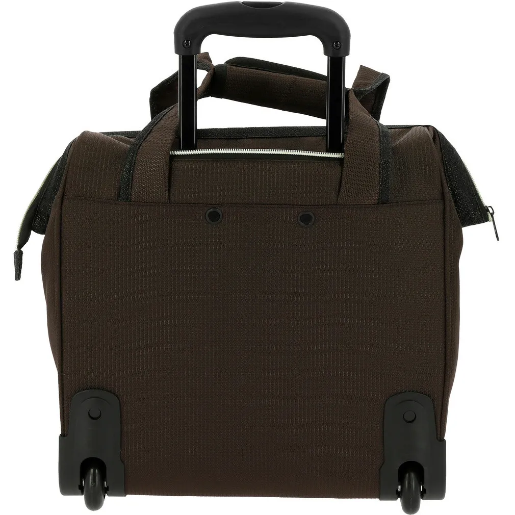 Putztasche mit Rollen braun