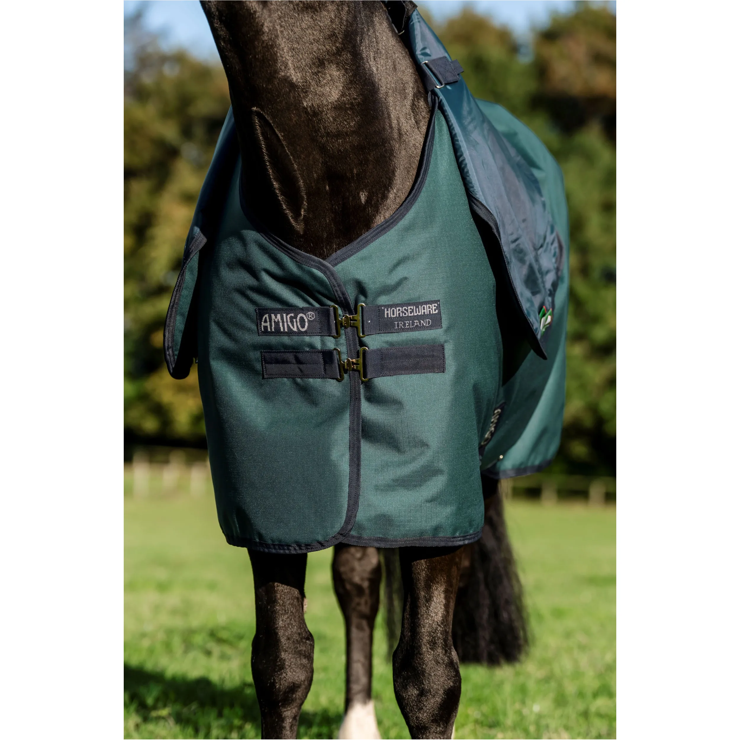 Outdoordecke Halsteil (abnehmbar) 100g Füllung 900D AMIGO Ripstop Plus Turnout dynasty green/navy/silver