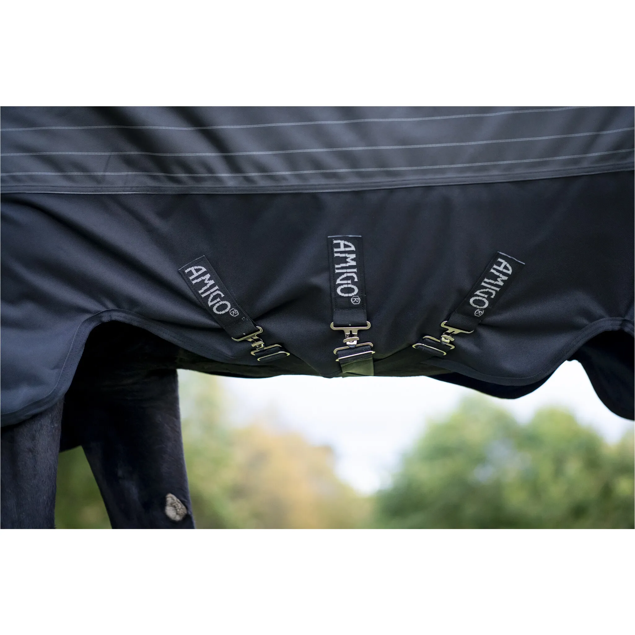 Outdoordecke Halsteil (abnehmbar) 50g Füllung 1200D AMIGO FieldSafe Reflectech Plus black/reflective