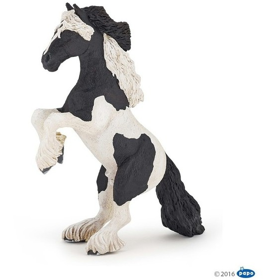 Pferd steigend COB schwarz/weiß Pferd steigend COB schwarz/weiß