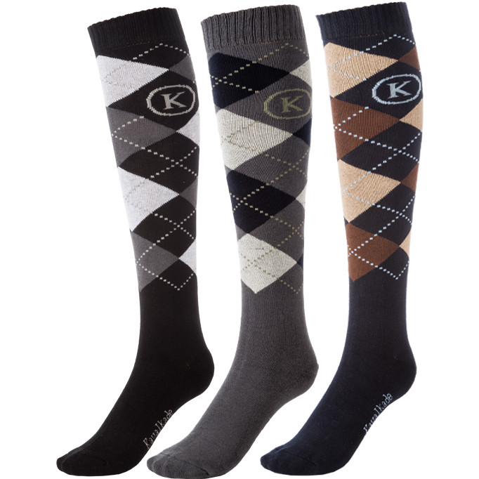 Reitsocken KAVALSOCKS schwarz/grau/marine
