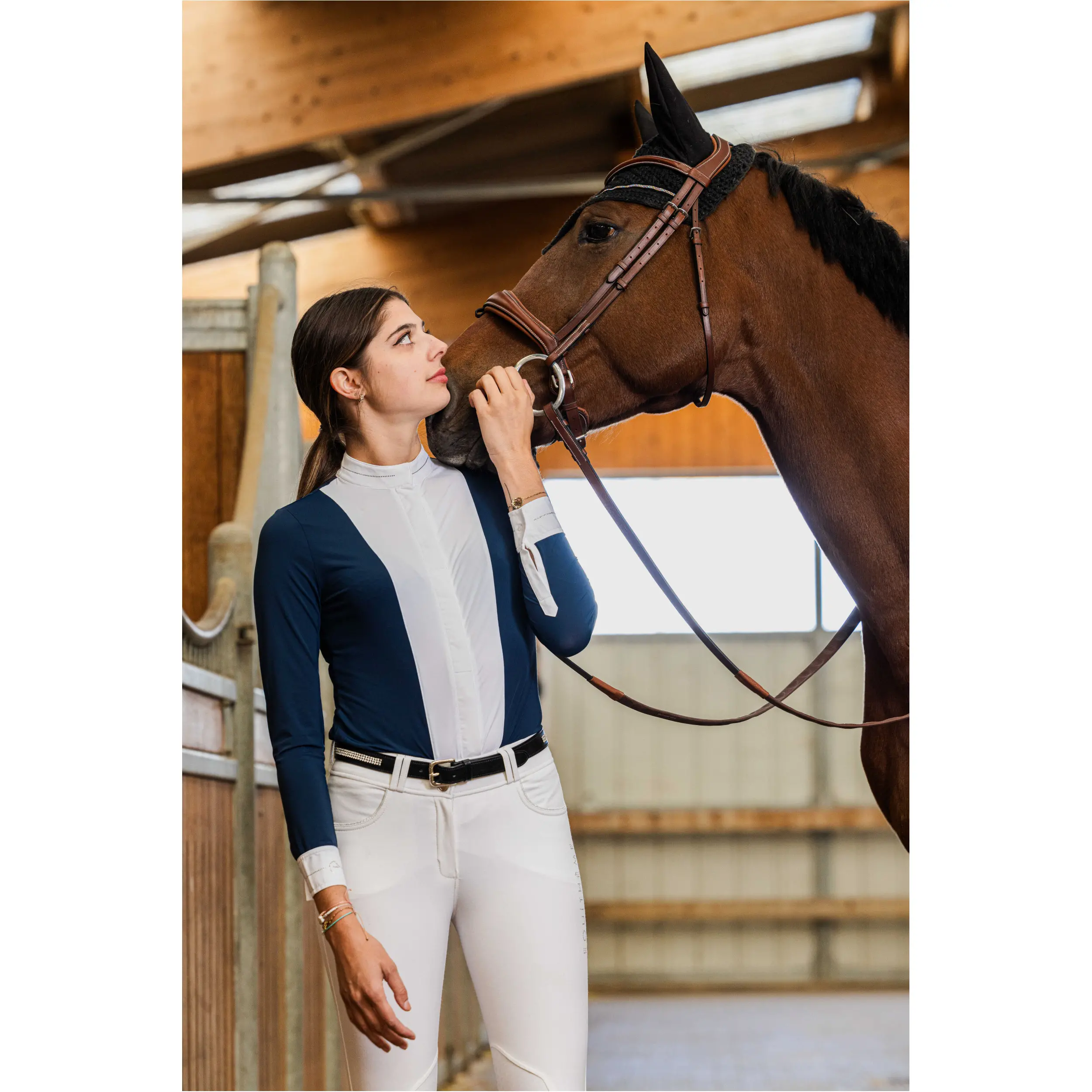 Damen Turnierbluse JULIA navy