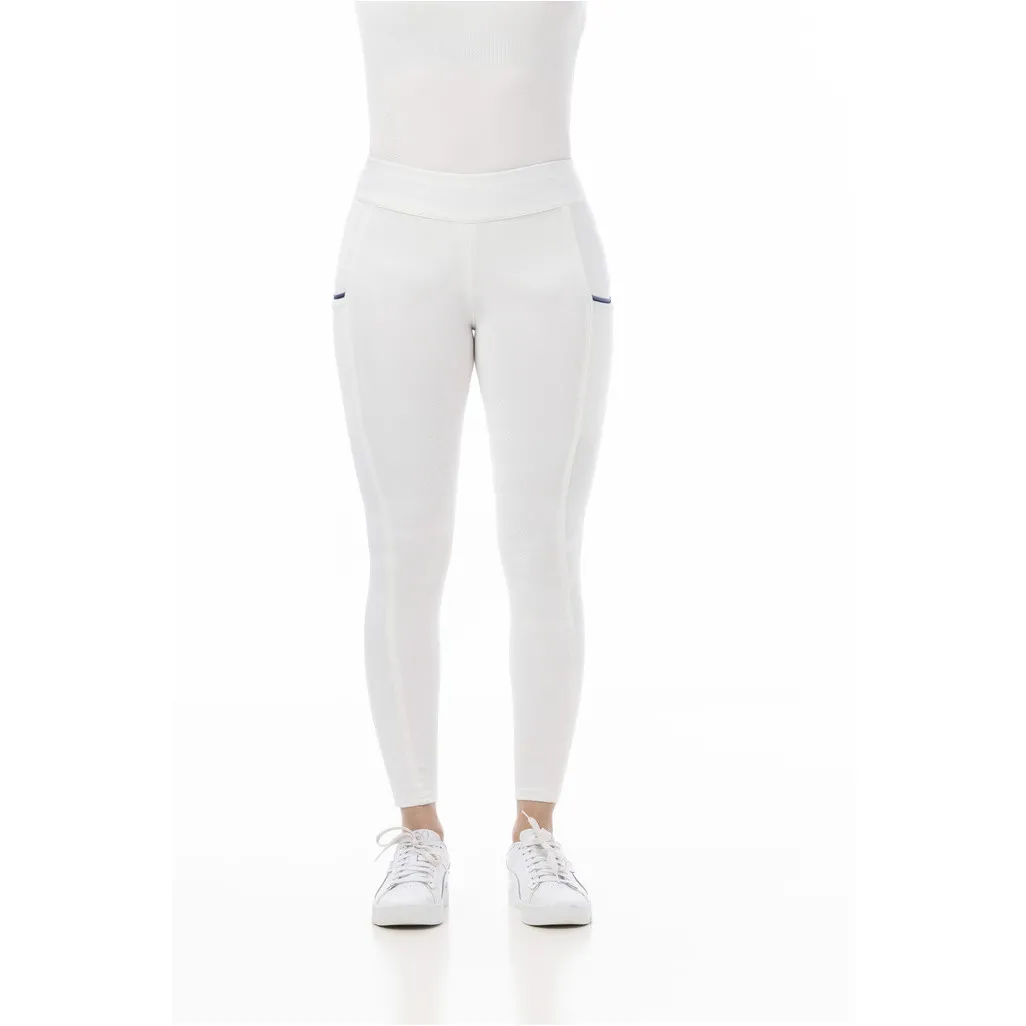 Damen Reitleggings Silikon Vollbesatz AGADIR weiß