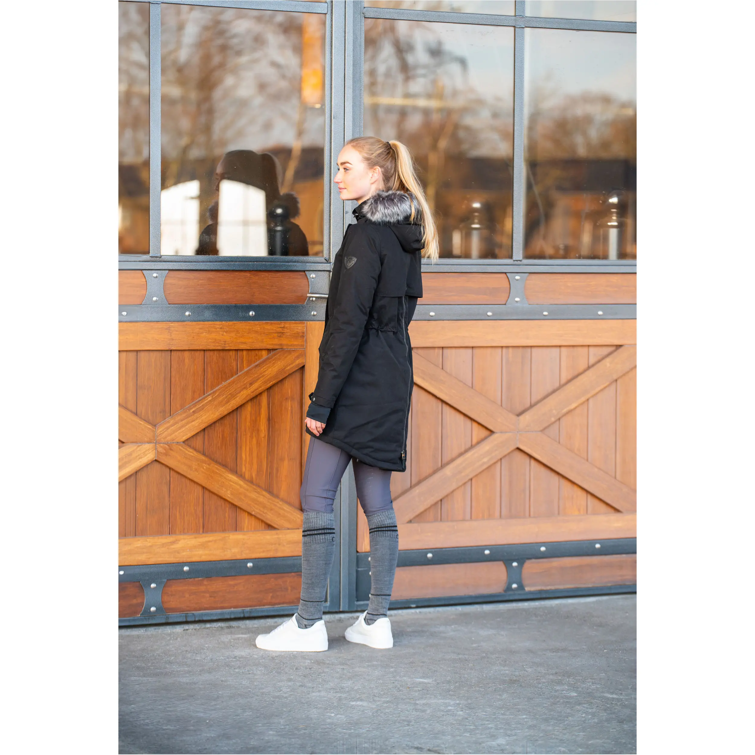 Damen Winterreitmantel AMY schwarz