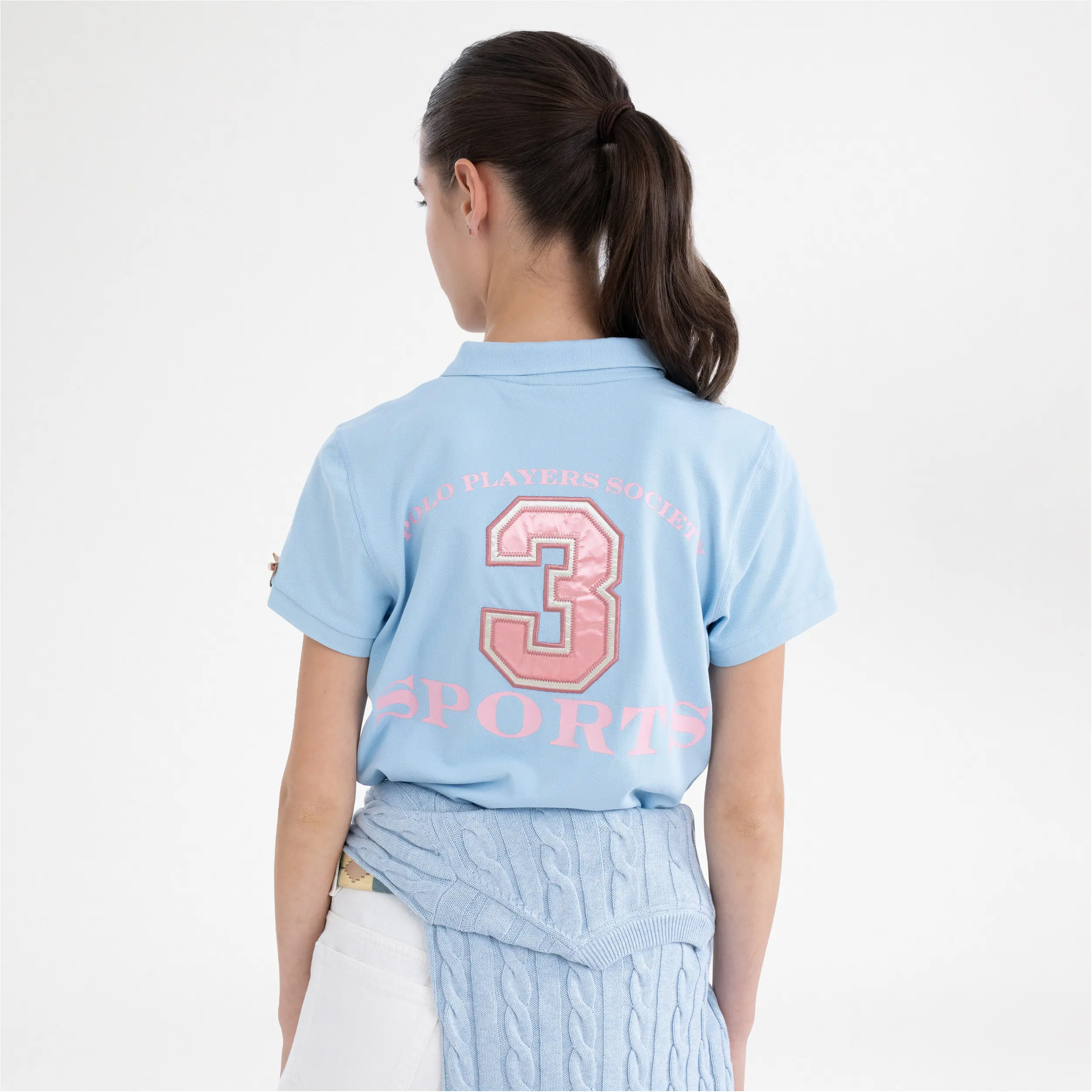 Damen Poloshirt HVPFavouritas EQ powder blue