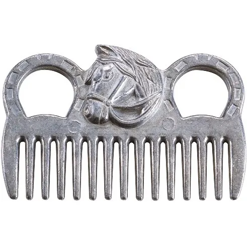 Mähnenkamm Aluminium mit Pferdekopf