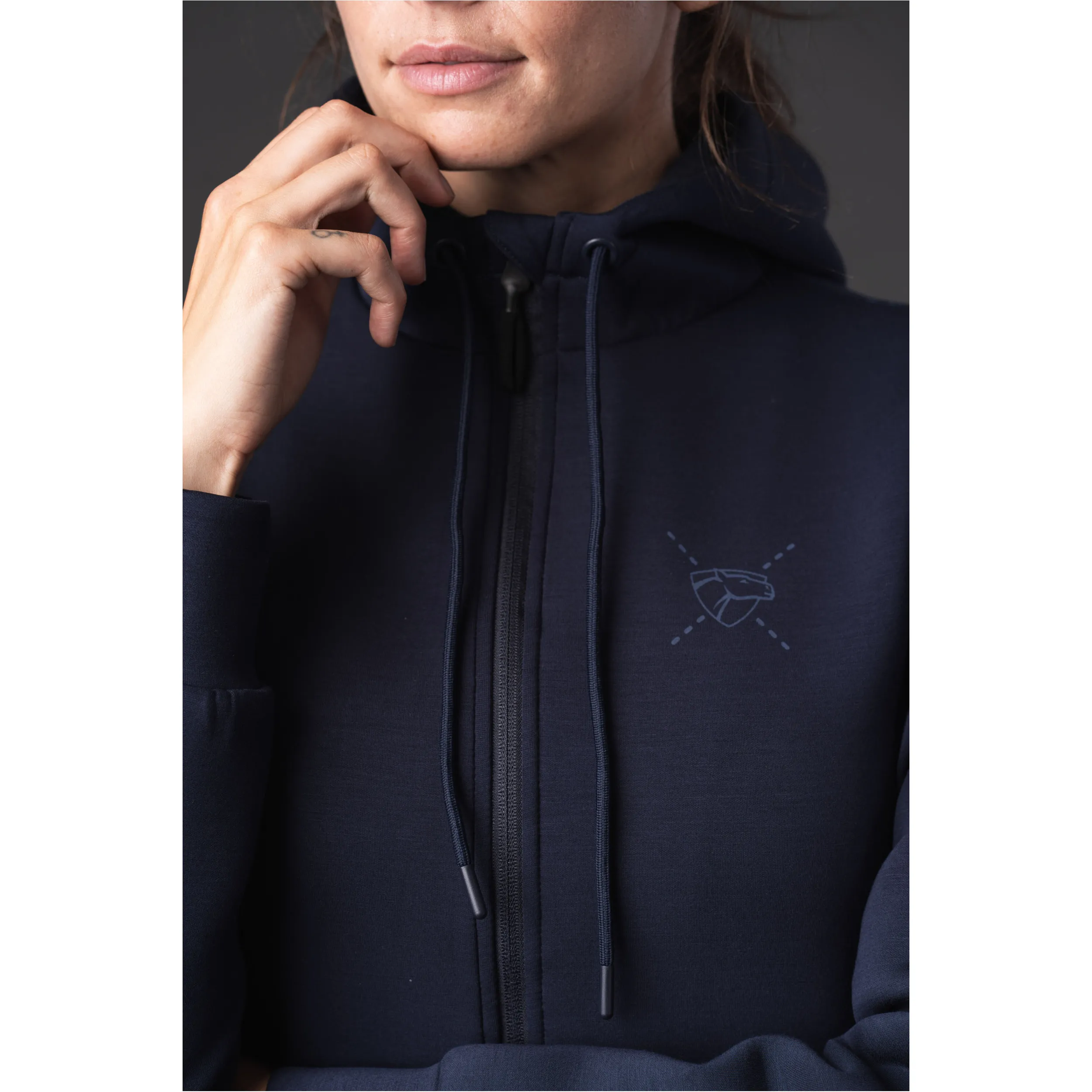 Damen Kapuzenjacke mit Reißverschluss VARIANA navy