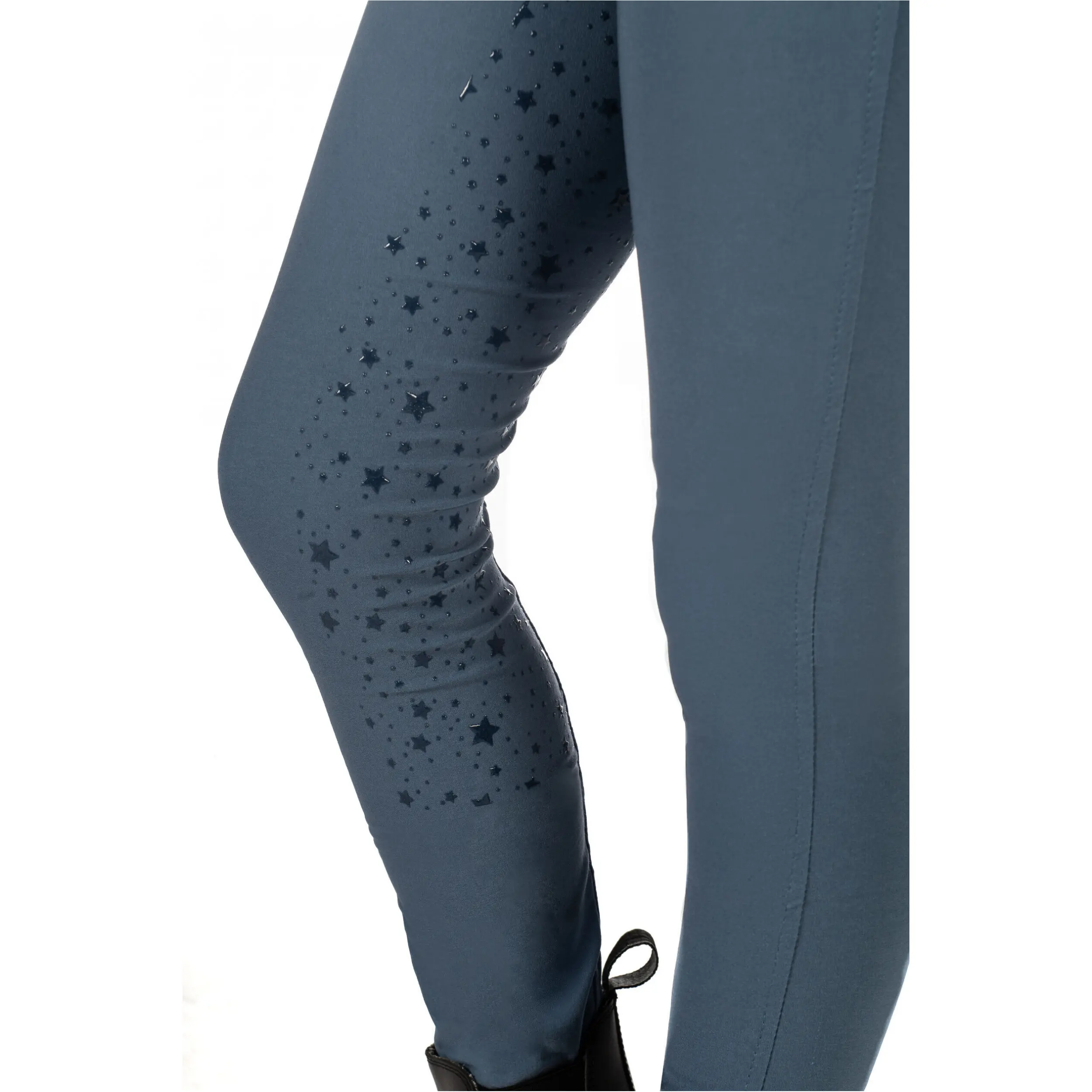Kinder Reitleggings Silikon Vollbesatz PONY DREAM II rauchblau