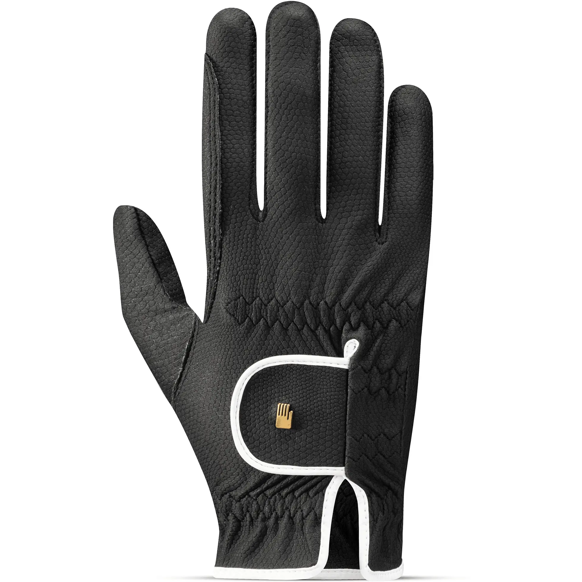 Damen Reithandschuhe LONA schwarz/weiß