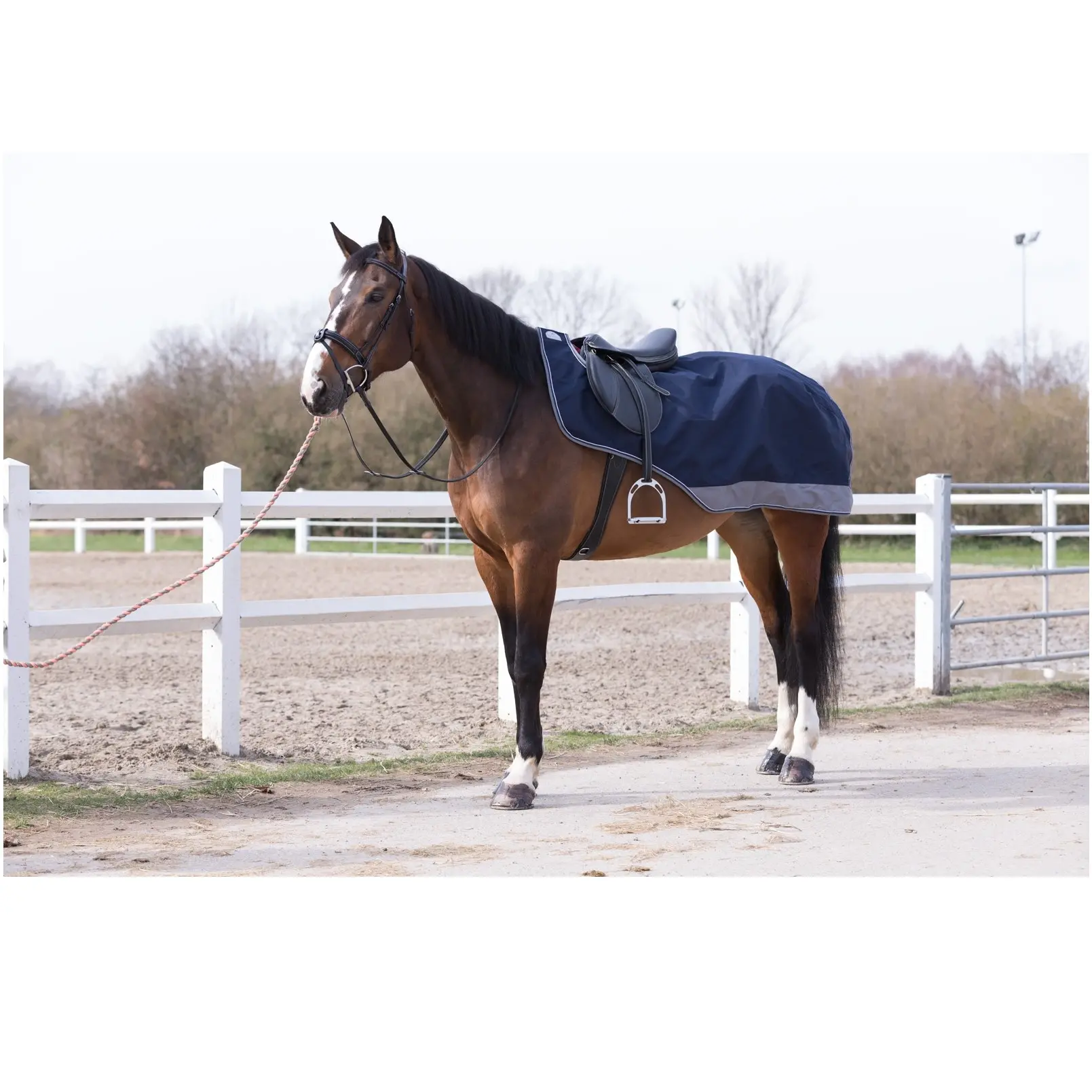 Regen Nierendecke mit Polycottonfutter 600D TYREX marineblau/grau