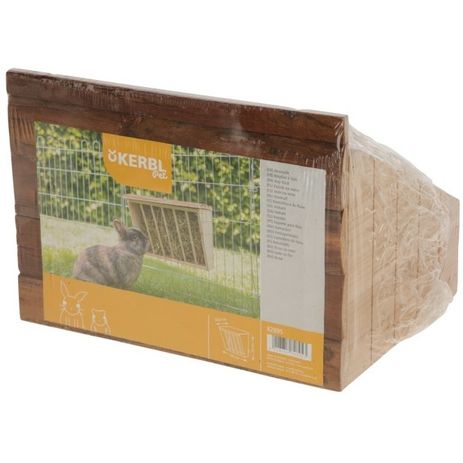 Heuraufe mit Sitzbrett NATURE 28x20,5x22cm 
