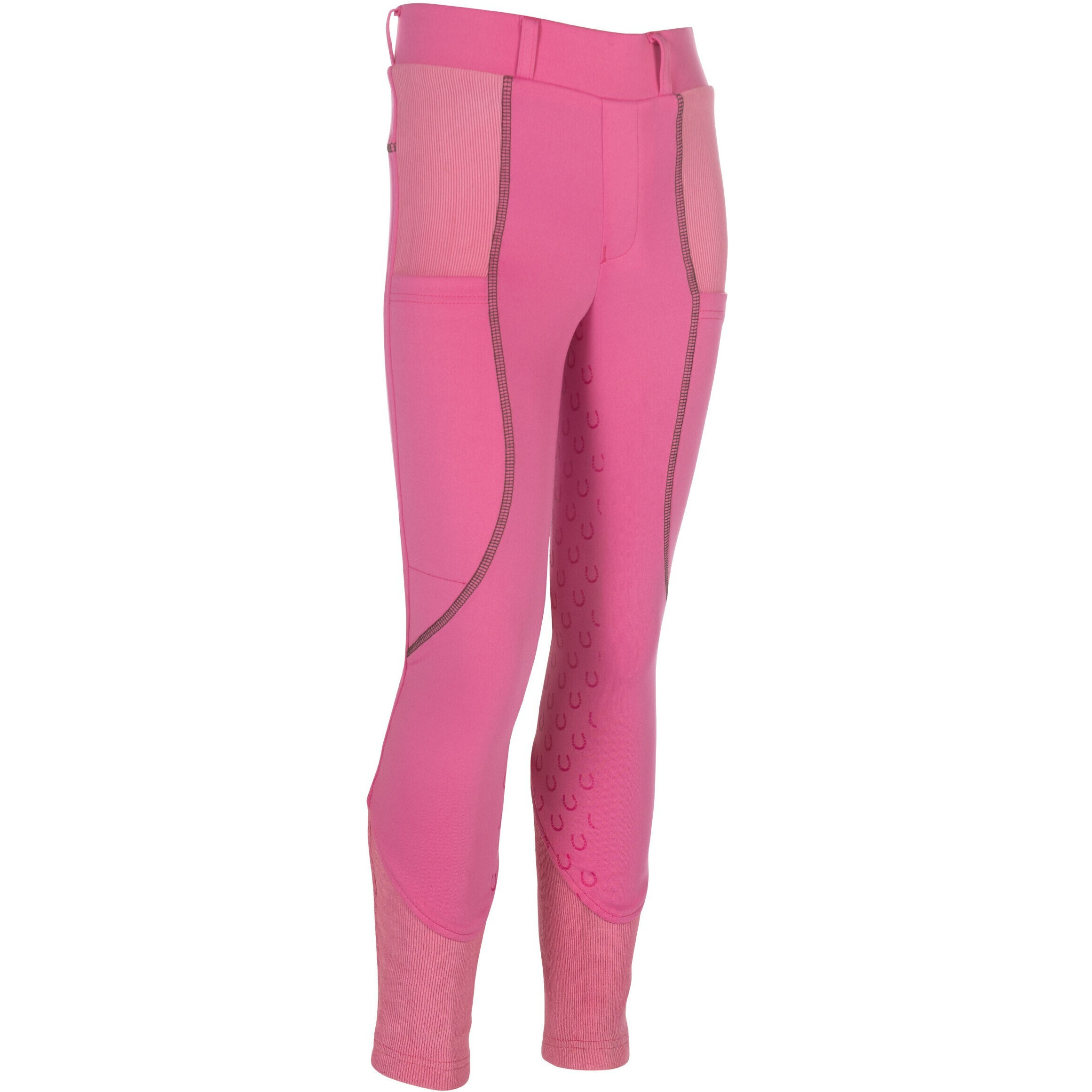 Kinder Reitleggings Silikon Vollbesatz CLAIRE pink