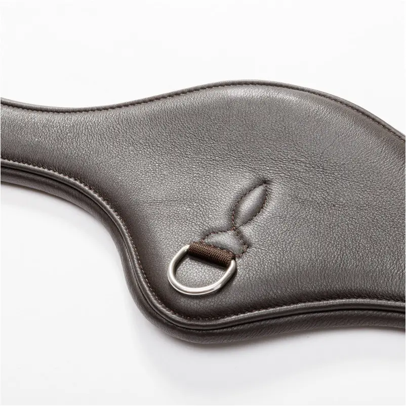 Ledersattelgurt mit Elast CASPER Softleder braun