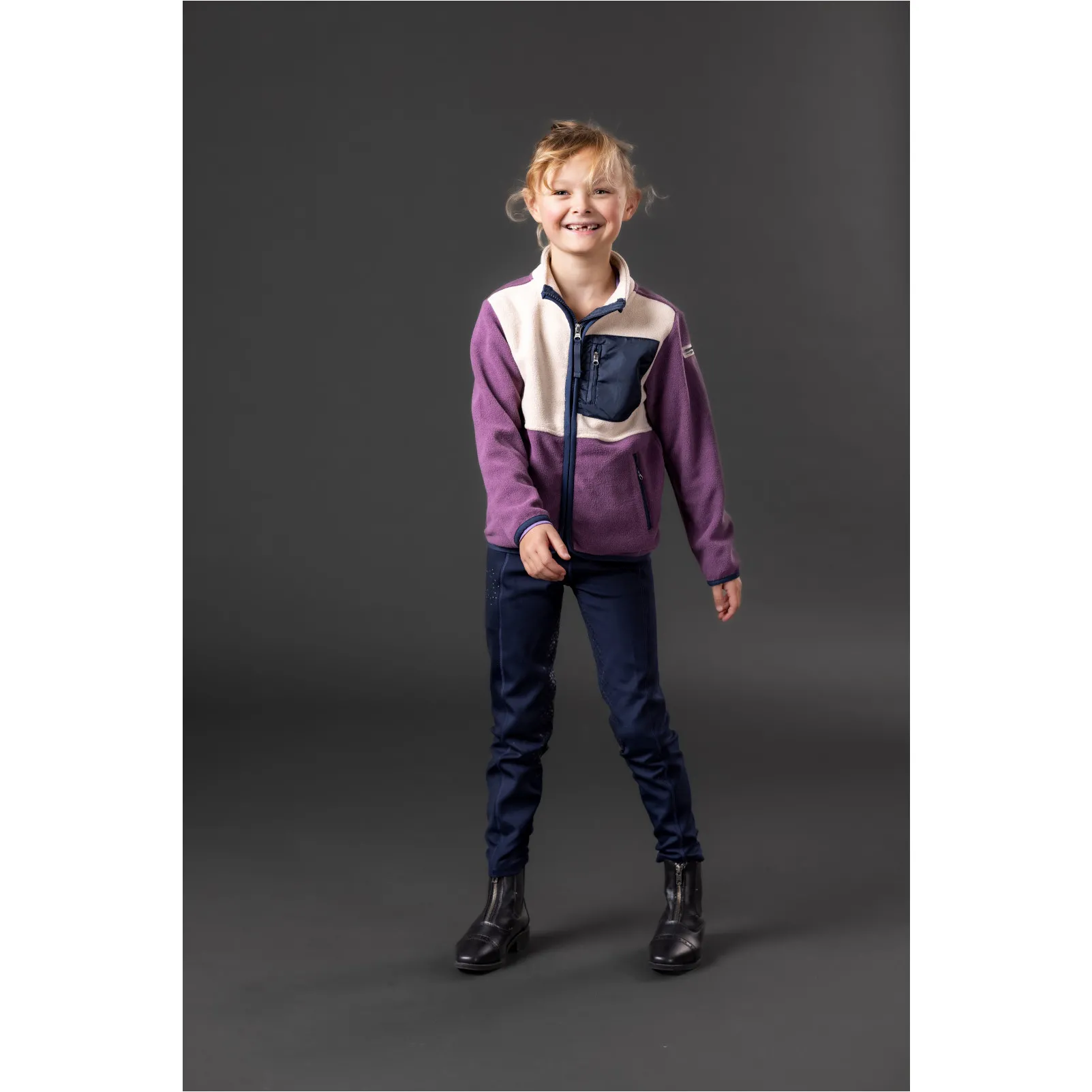 Kinder Fleecereitjacke MINNA ZIP montana grape
