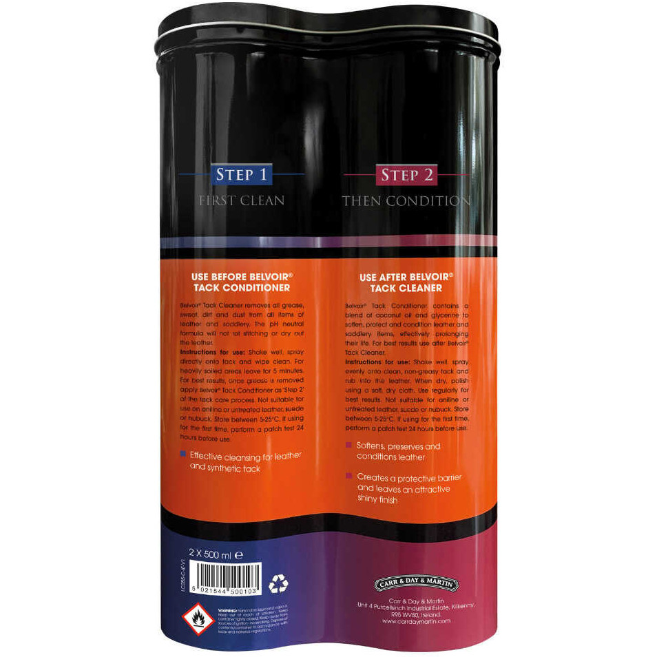 Lederpflege-Set Duo Step 1 + Step 2 BELVOIR 1000ml