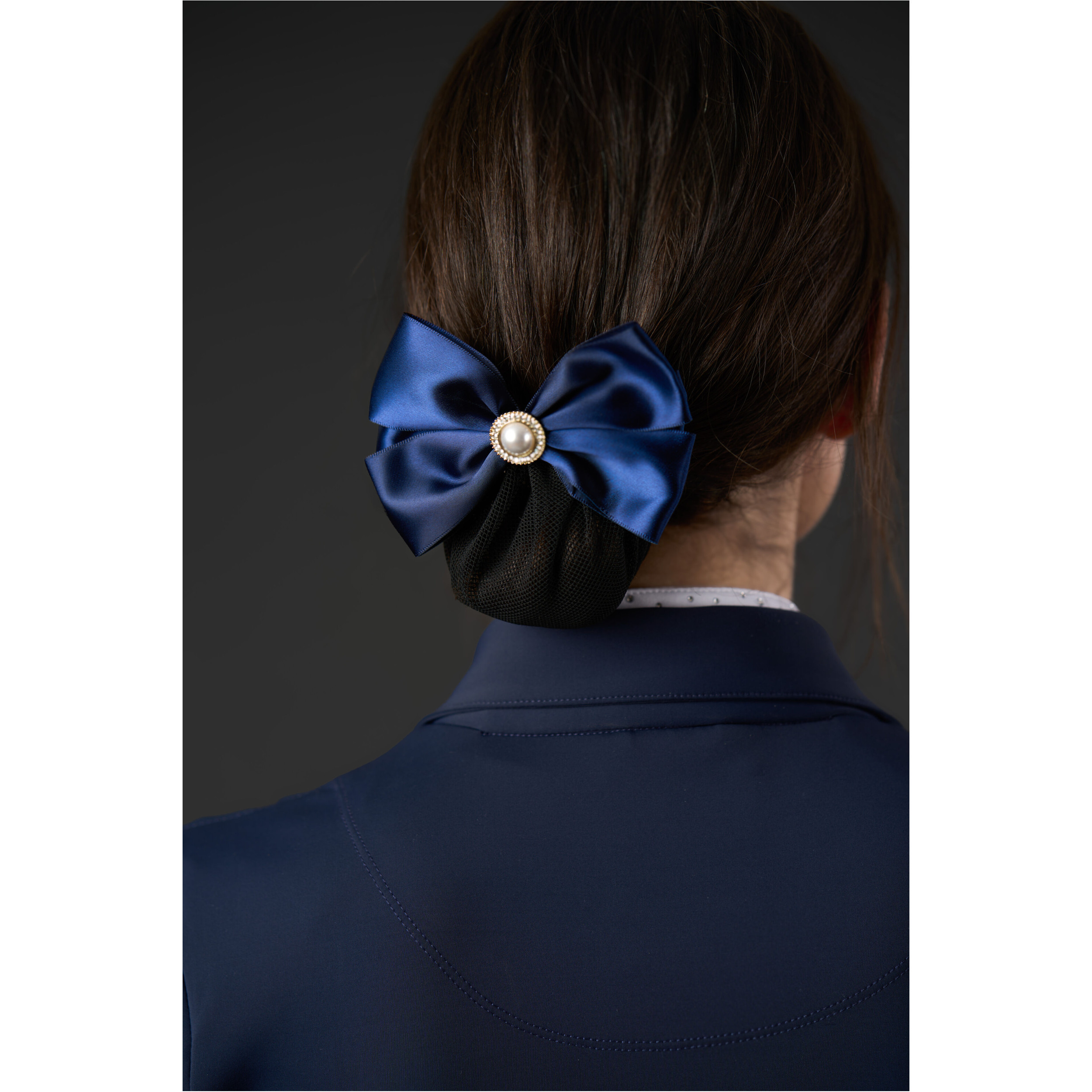 Haarnetz mit Schleife AGNES navy