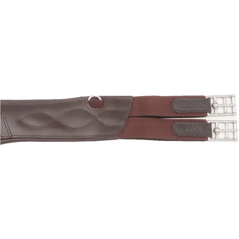 Sattelgurt mit Bauchlatz und Elast STANDARD braun
