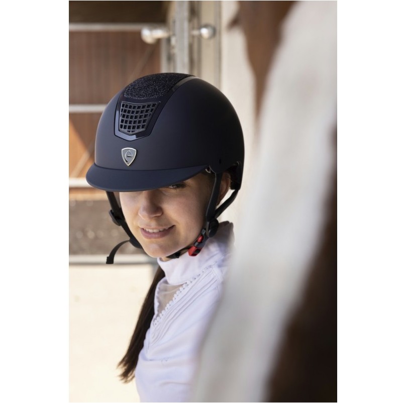 Reithelm AIRY mit Glitzereinsatz blau/blau Reithelm AIRY mit Glitzereinsatz blau/blau