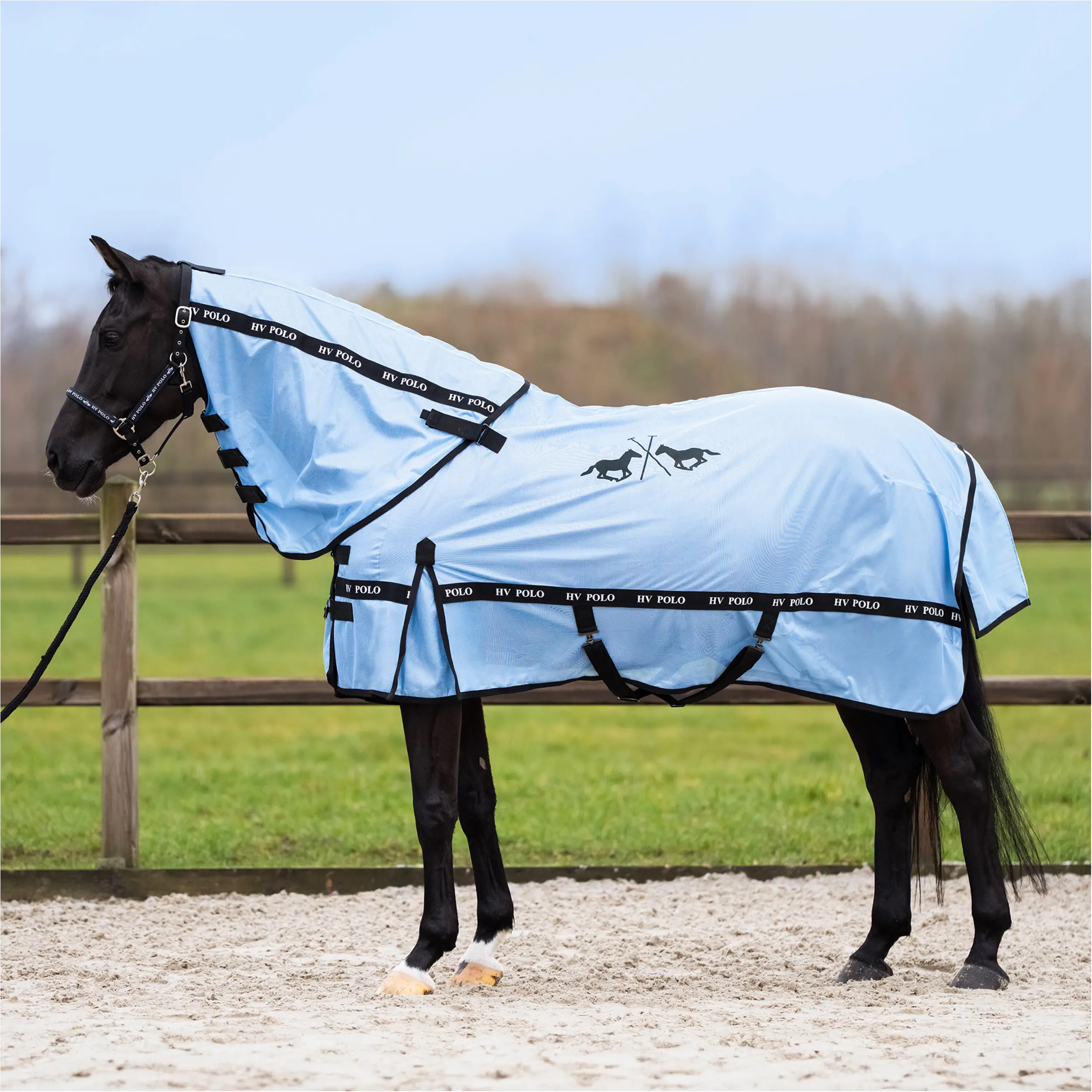 Fliegendecke mit Halsteil (abnehmbar) HVPNena powder blau