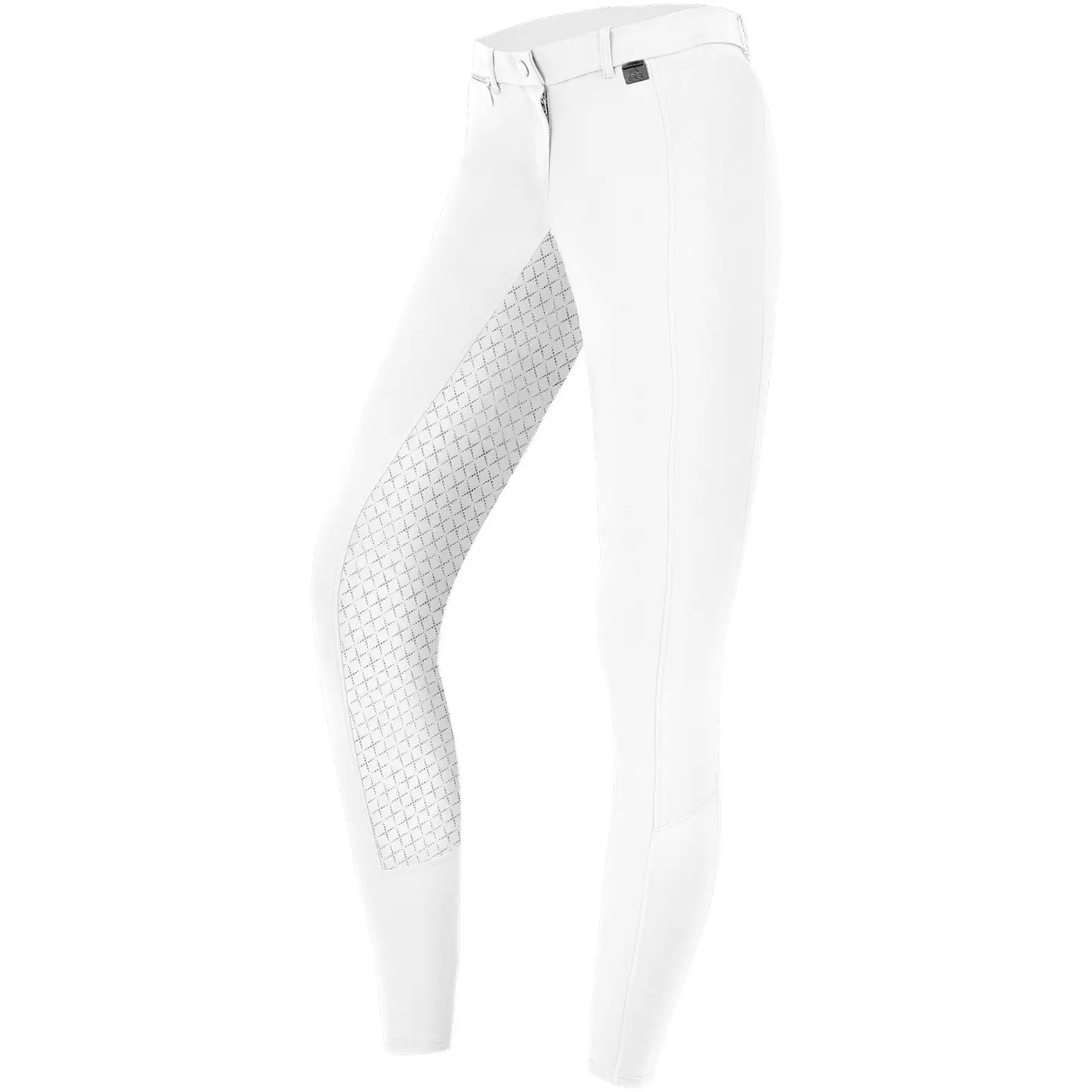 Damen Reithose Silikon Vollbesatz MICRO SPORT weiß