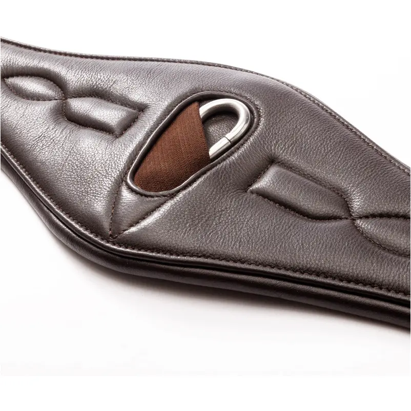 Ledersattelgurt ohne Elast COMFORT Softleder braun