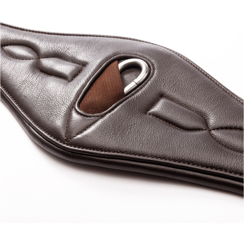 Ledersattelgurt ohne Elast COMFORT Softleder braun