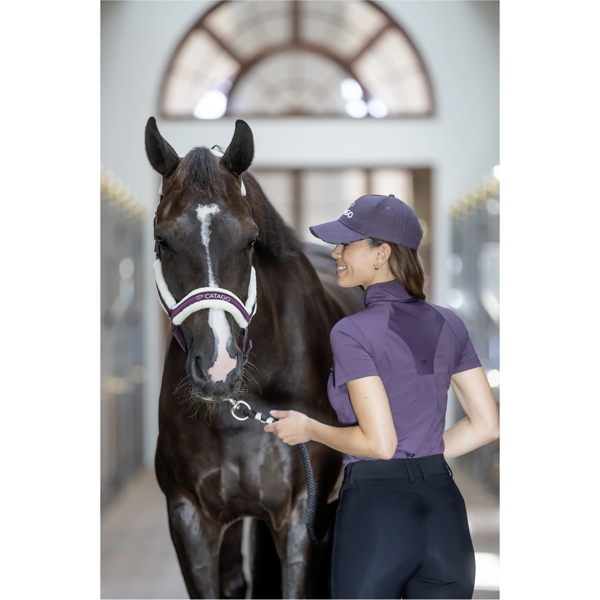 Halfter mit Kunstfell TRACE plum perfect