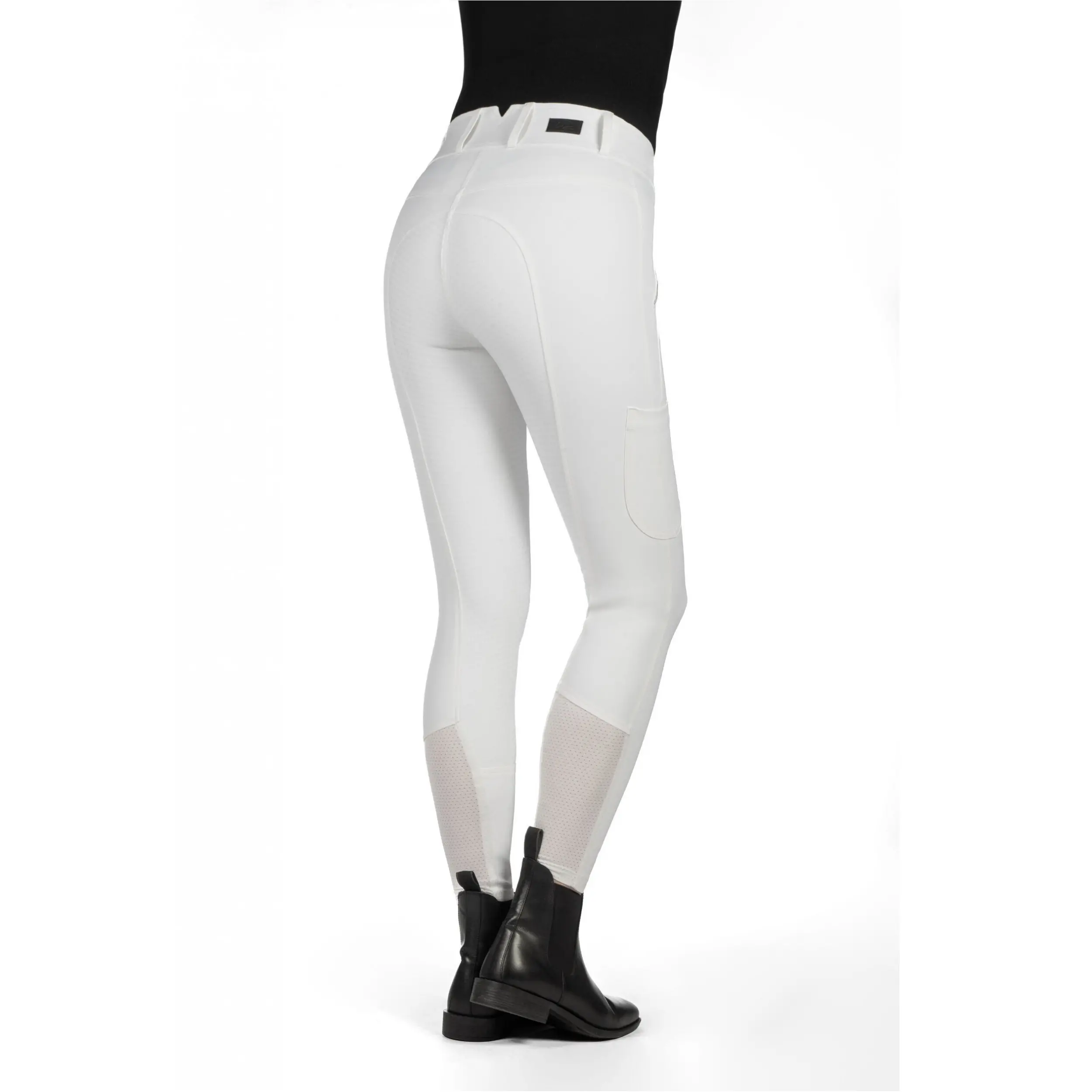 Damen Reithose Silikon Vollbesatz LIA HIGH WAIST weiß