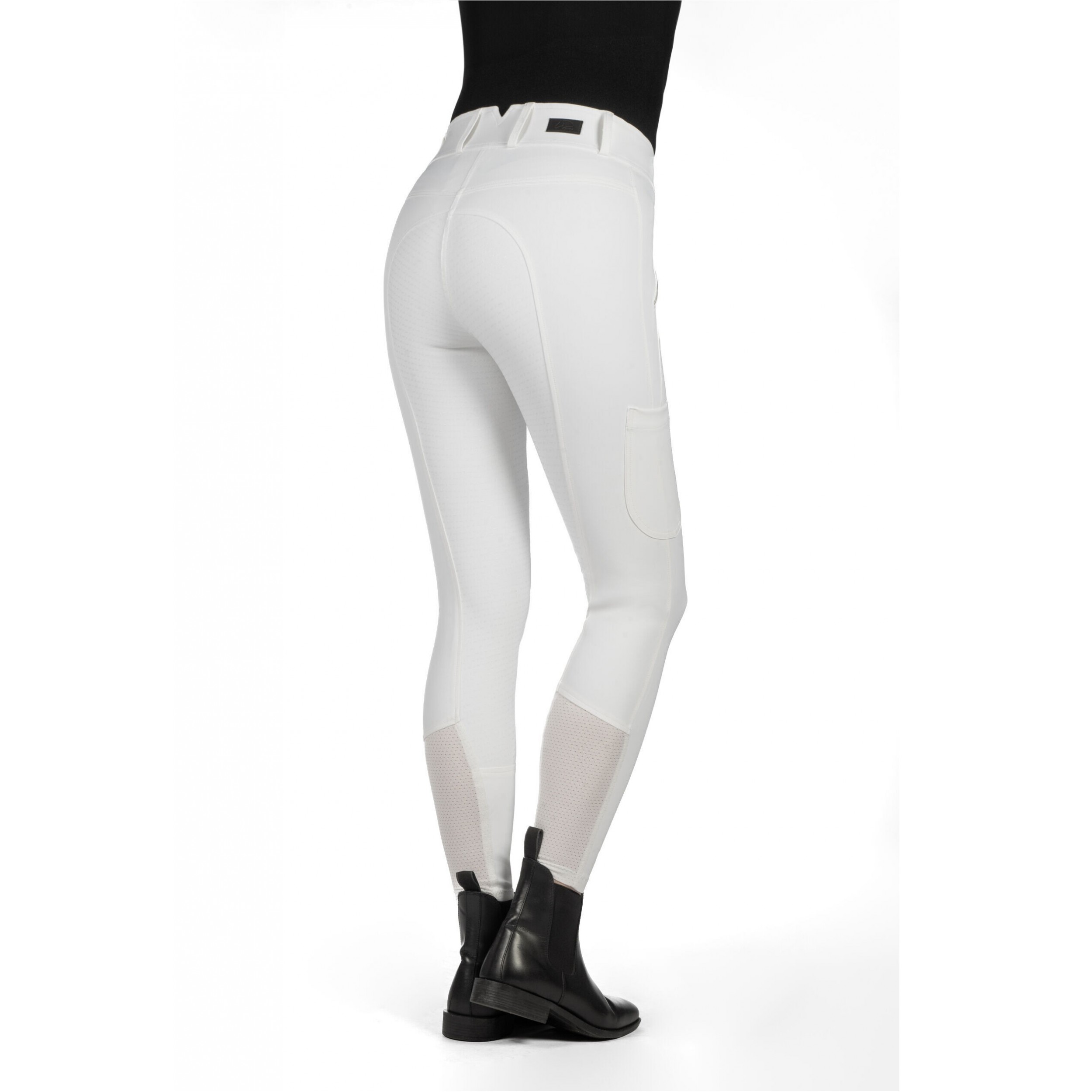 Damen Reithose Silikon Vollbesatz LIA HIGH WAIST weiß