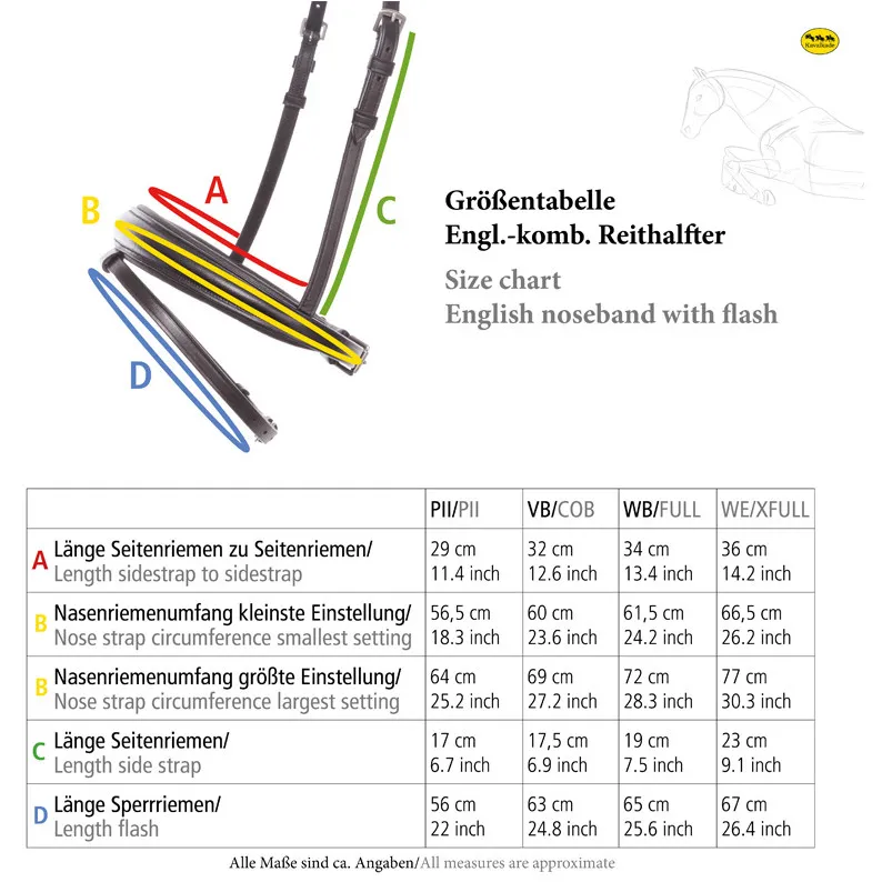 Englisch kombiniertes Reithalfter braun