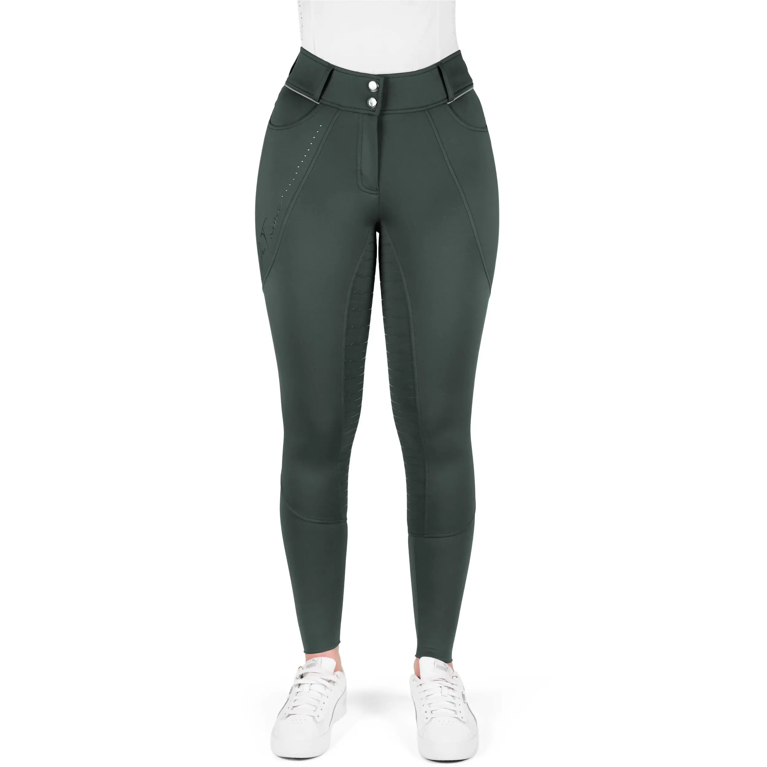 Damen Reithose Silikon Vollbesatz Je t’aime EK-ELSA khaki